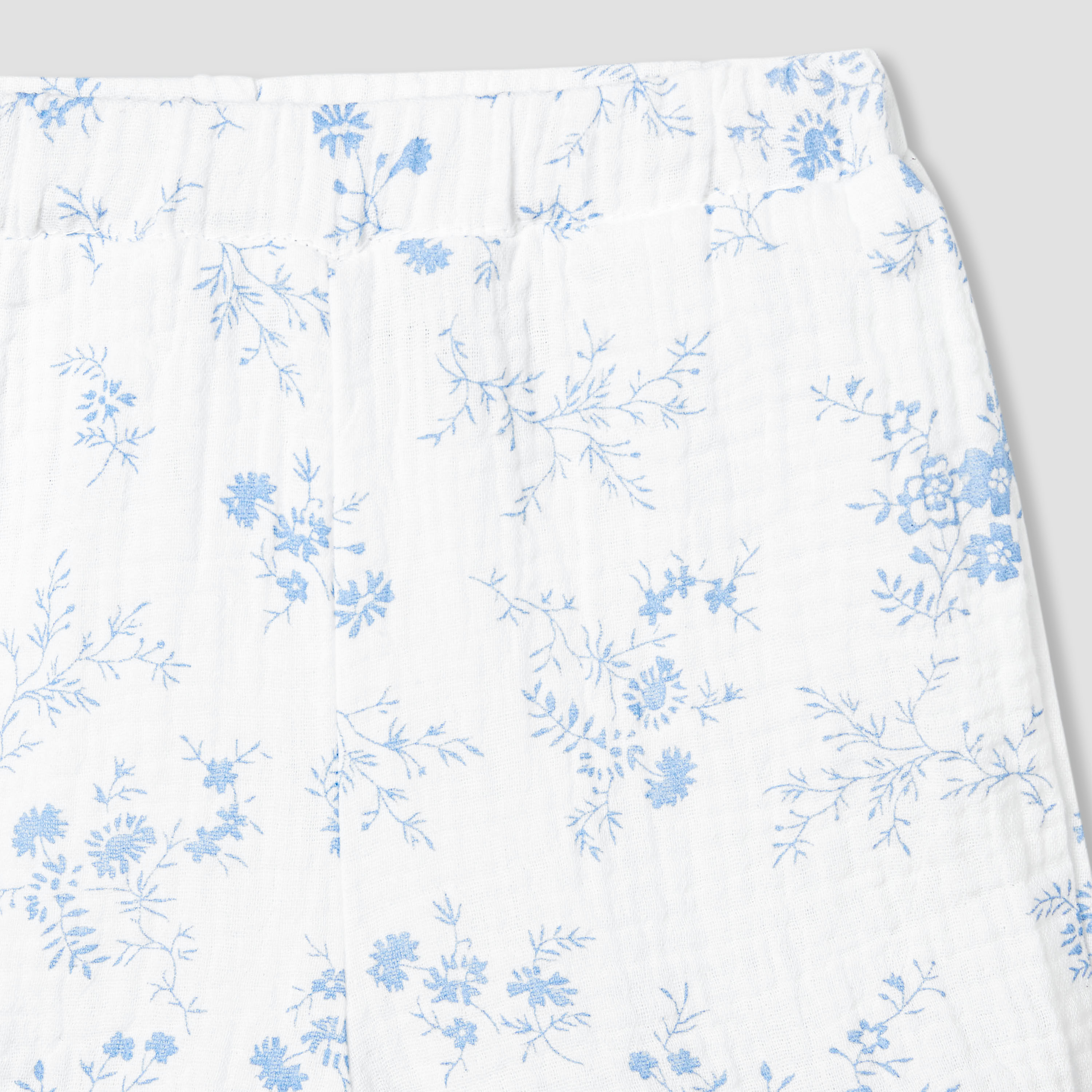 Juniors Girls Shirt and Shorts Set with Floral Print - Cotton - Short Sleeves - Collar-baby-girls-clothing-setsandcoords-image-7