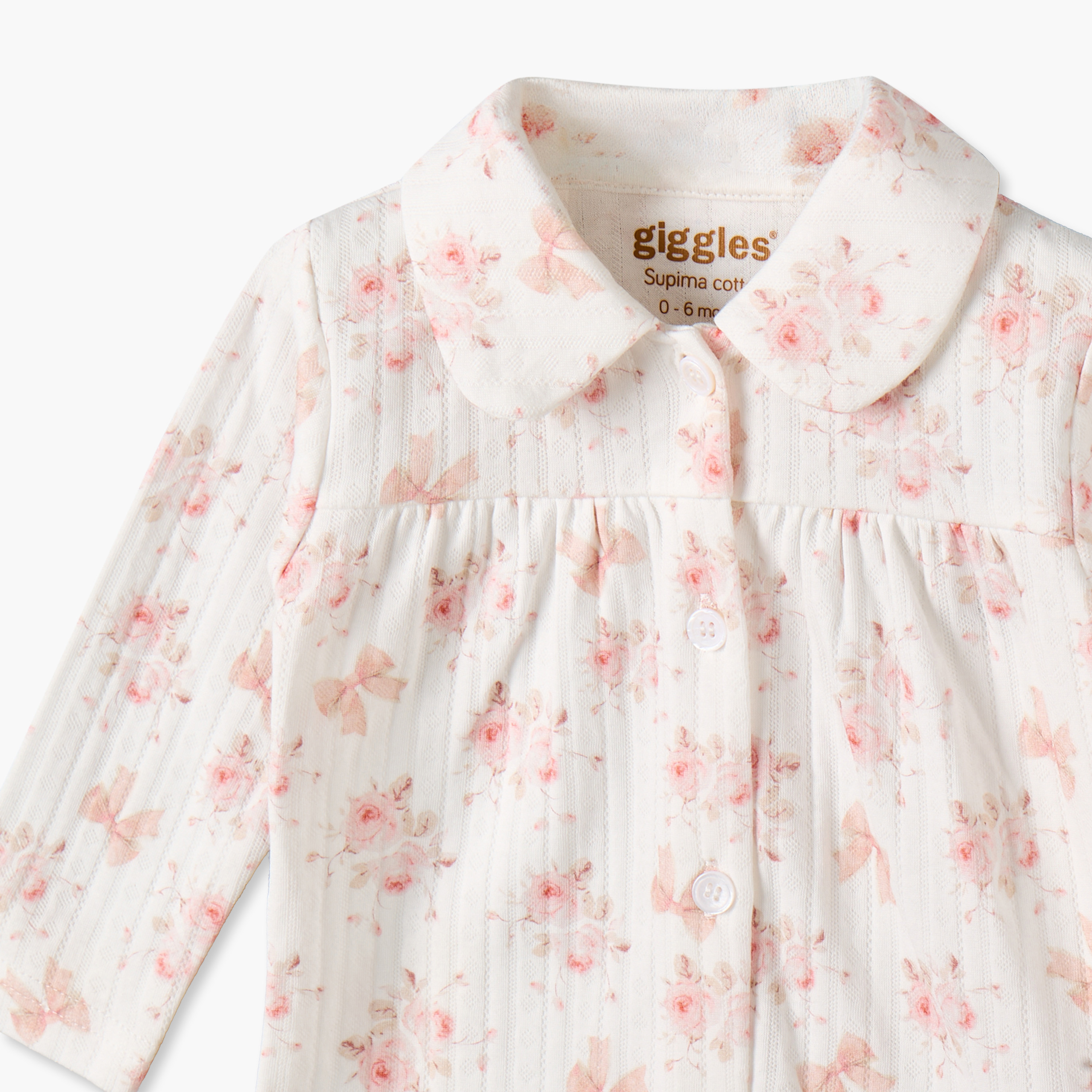 طقم بيجاما قطن بياقة عادية وأكمام طويلة وطبعات زهرية من جيجلز-baby-boys-clothing-nightwear-pyjamasets-image-6