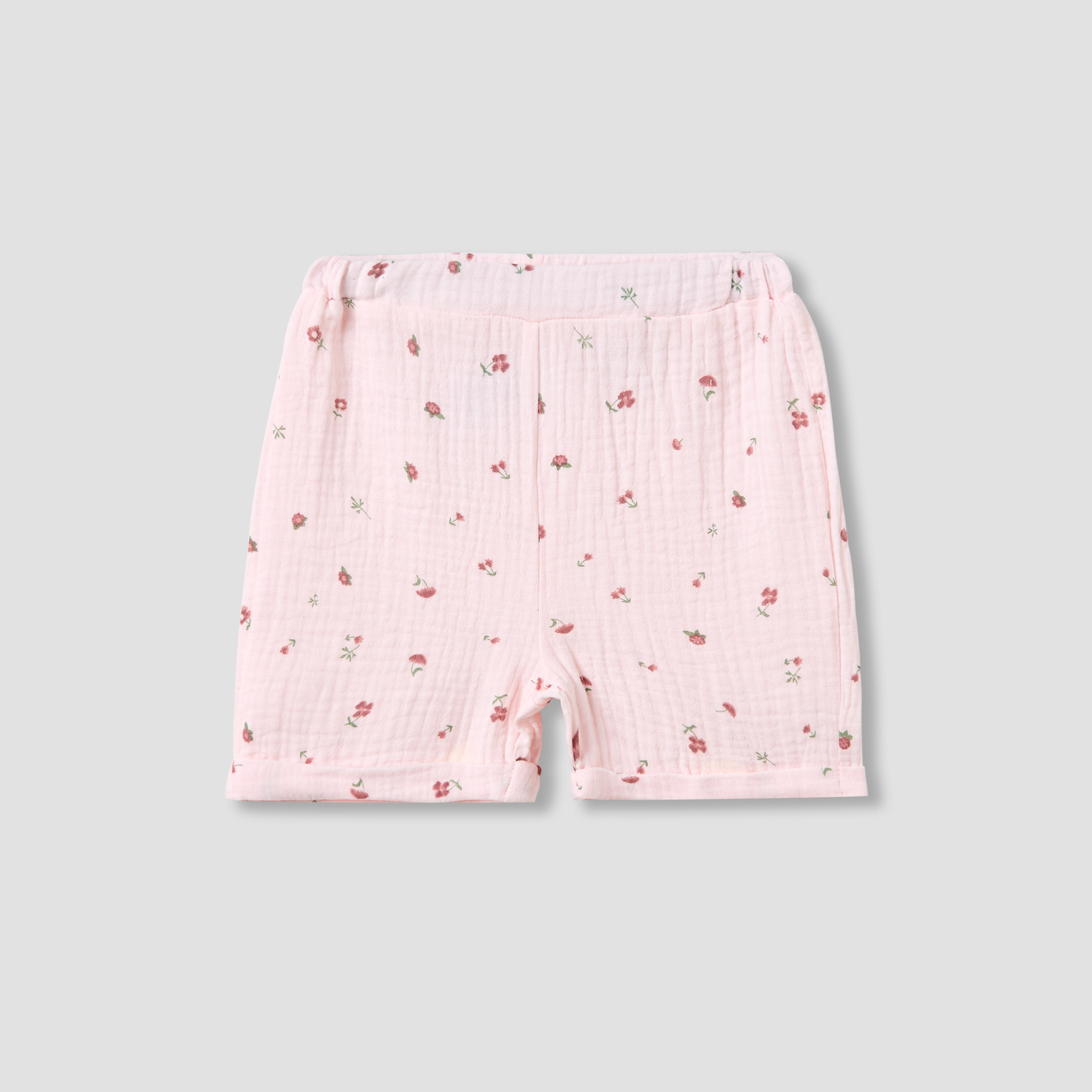 Juniors Girls Shirt and Shorts Set with Print - Cotton - Short Sleeves - Collar-baby-girls-clothing-setsandcoords-image-3