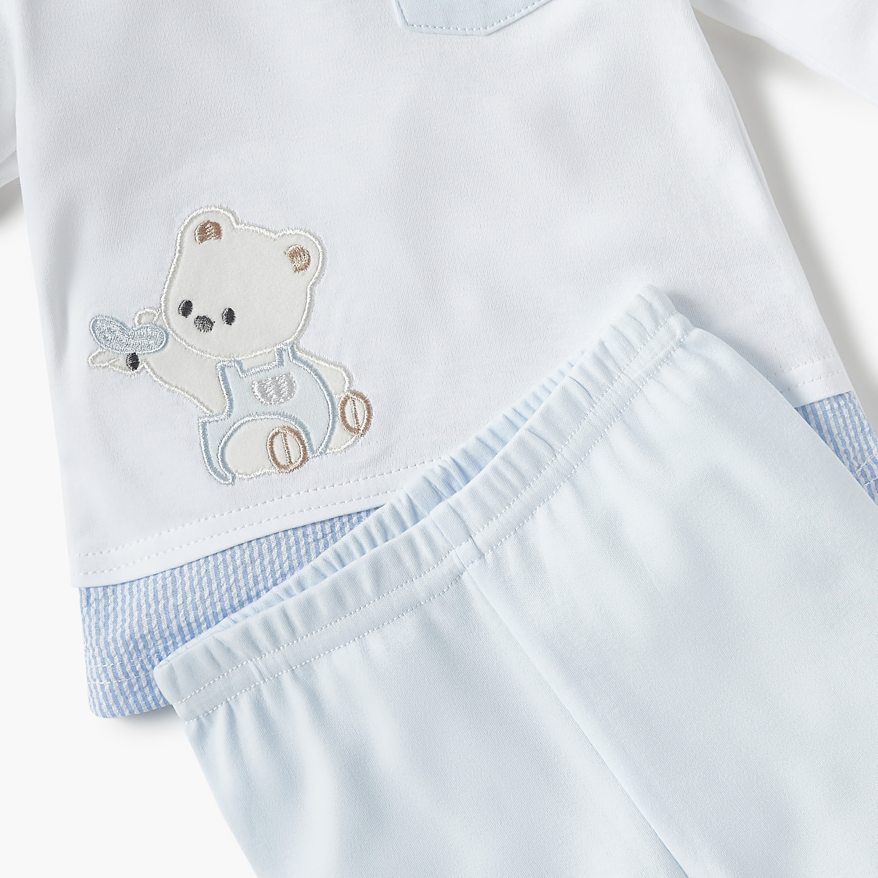 Giggles Bear Applique Long Sleeves T-shirt and Pyjama Set-baby-boys-clothing-nightwear-pyjamasets-image-6