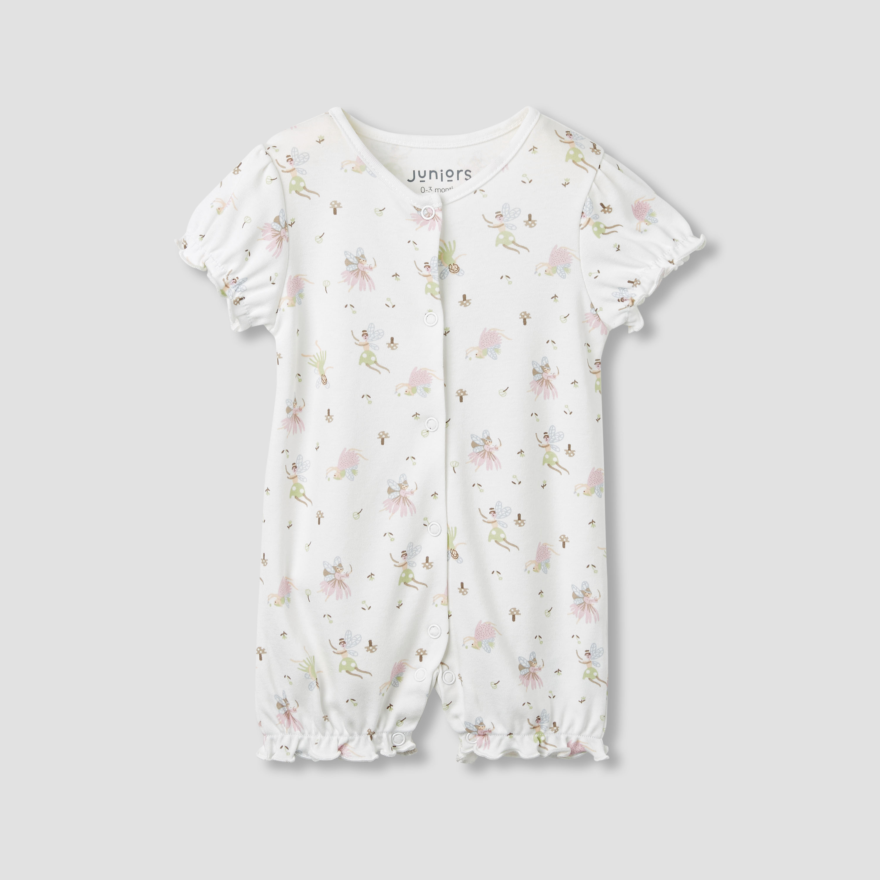 Juniors Fairy Print Romper with Puff Sleeves - Set of 2-baby-girls-clothing-rompers-image-5