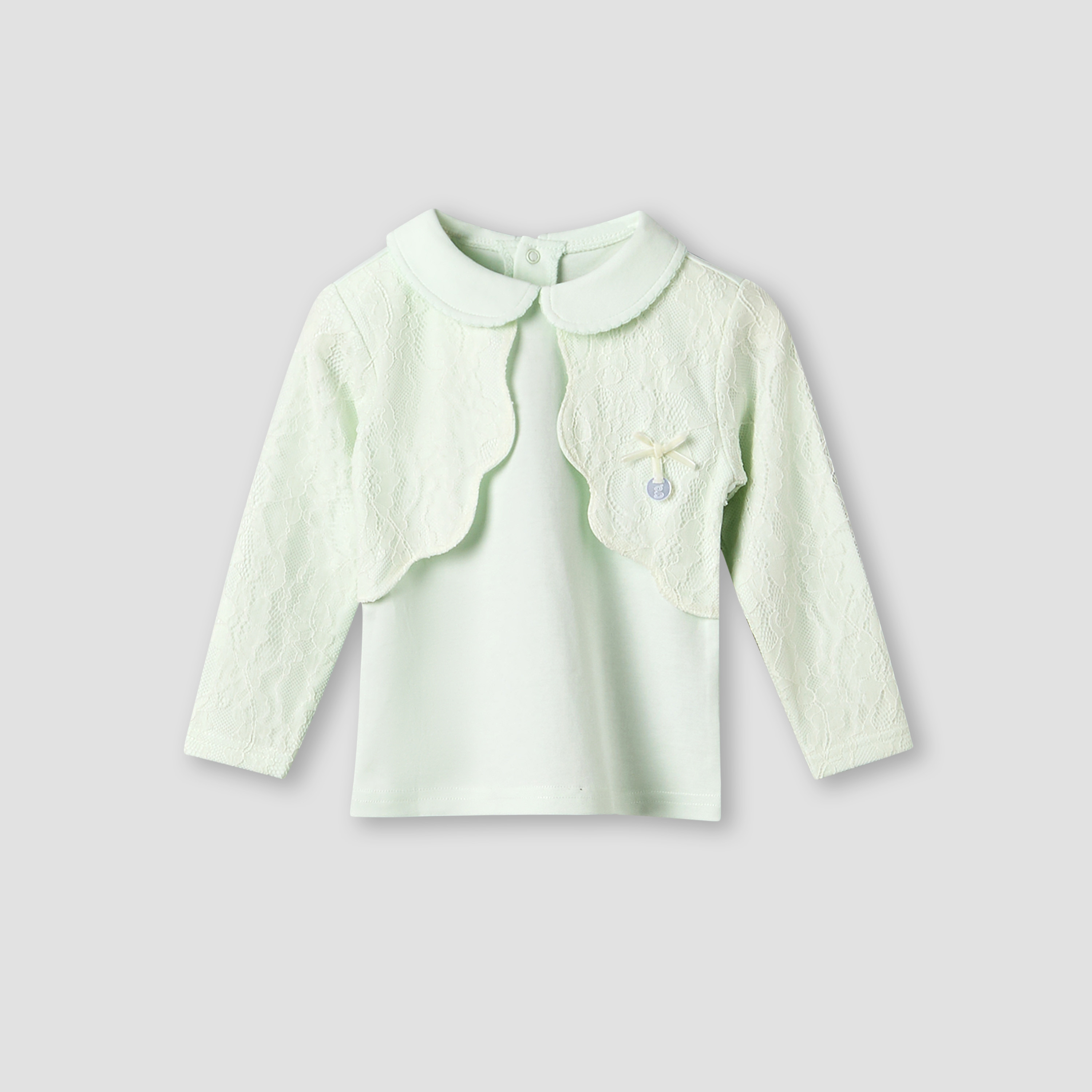 Giggles Cotton Collared Long Sleeves Pyjama Set with Embroidery-baby-girls-clothing-nightwear-pyjamasets-image-2