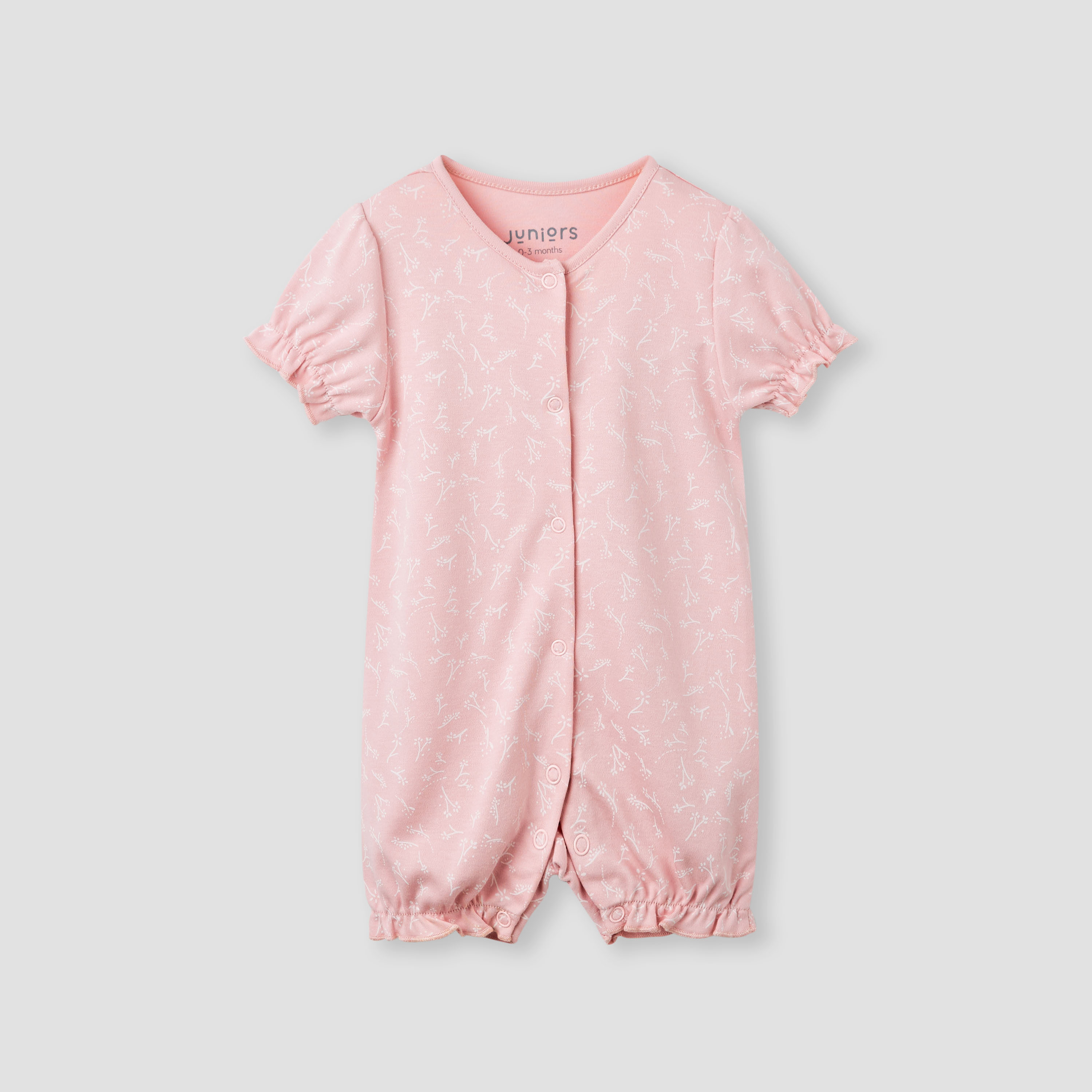 رومبر بأكمام منفوخة وطبعات من جونيورز - طقم من 2-baby-girls-clothing-rompers-image-4