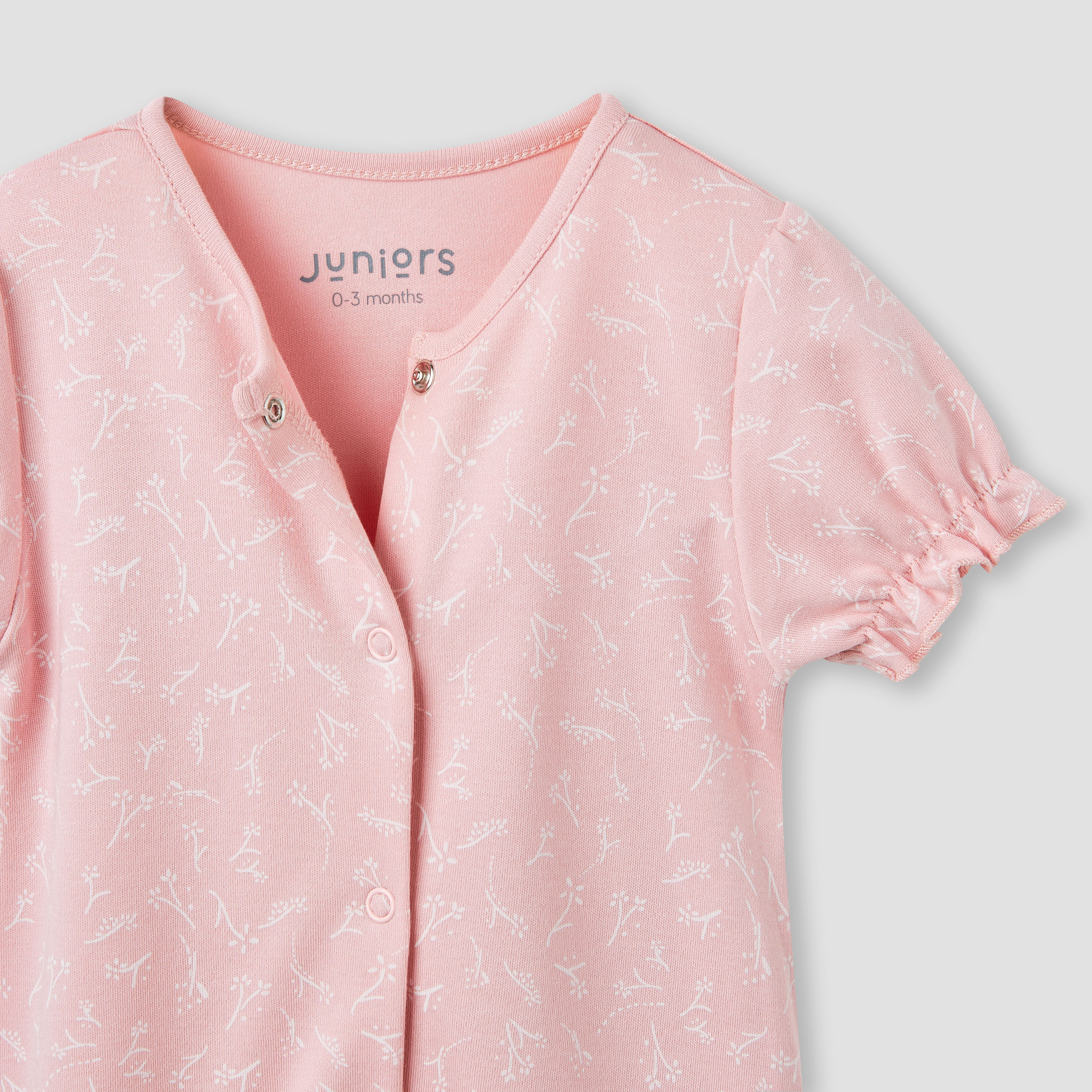 رومبر بأكمام منفوخة وطبعات من جونيورز - طقم من 2-baby-girls-clothing-rompers-image-6