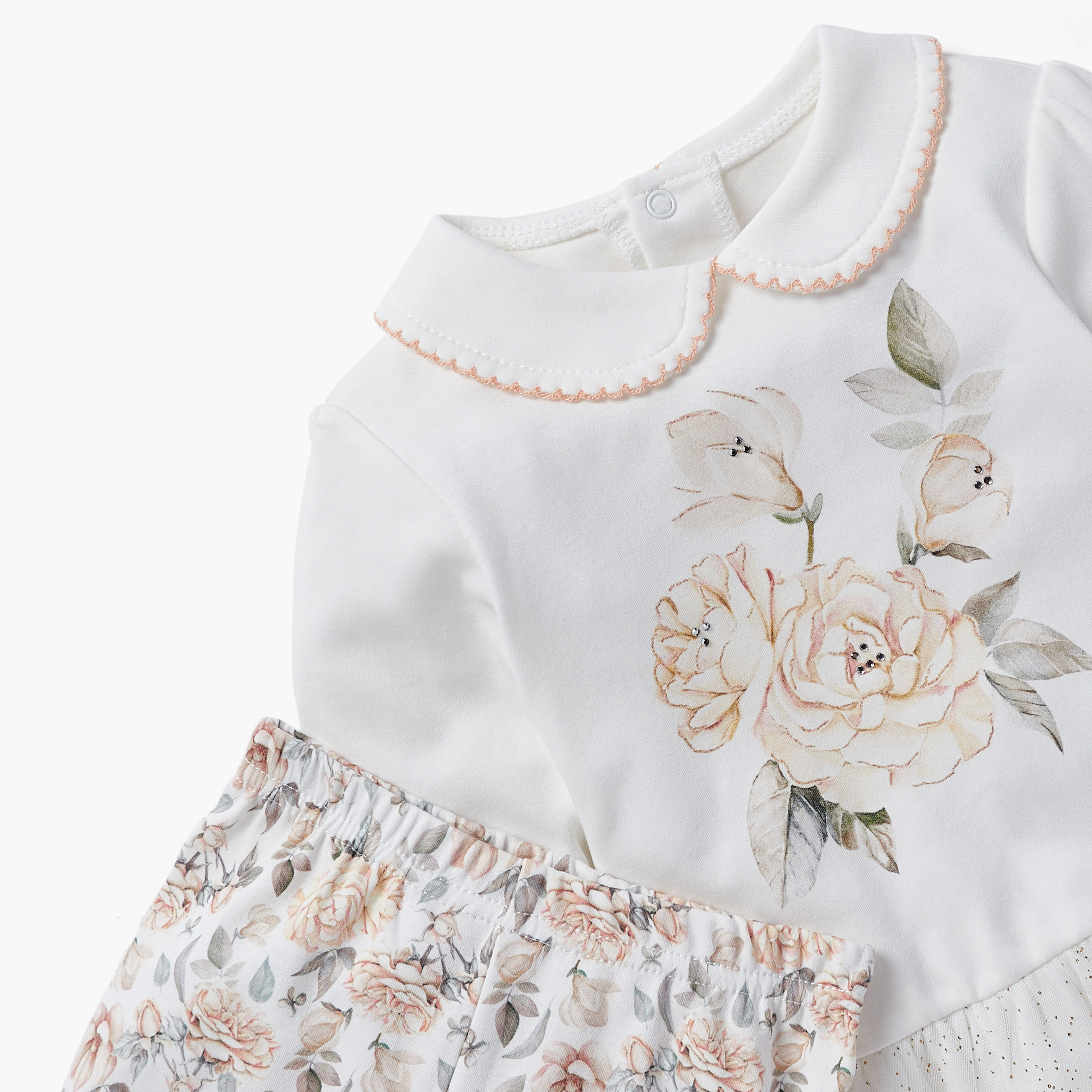 Giggles Flower Print Top and Pyjama Set-baby-girls-clothing-nightwear-pyjamasets-image-4