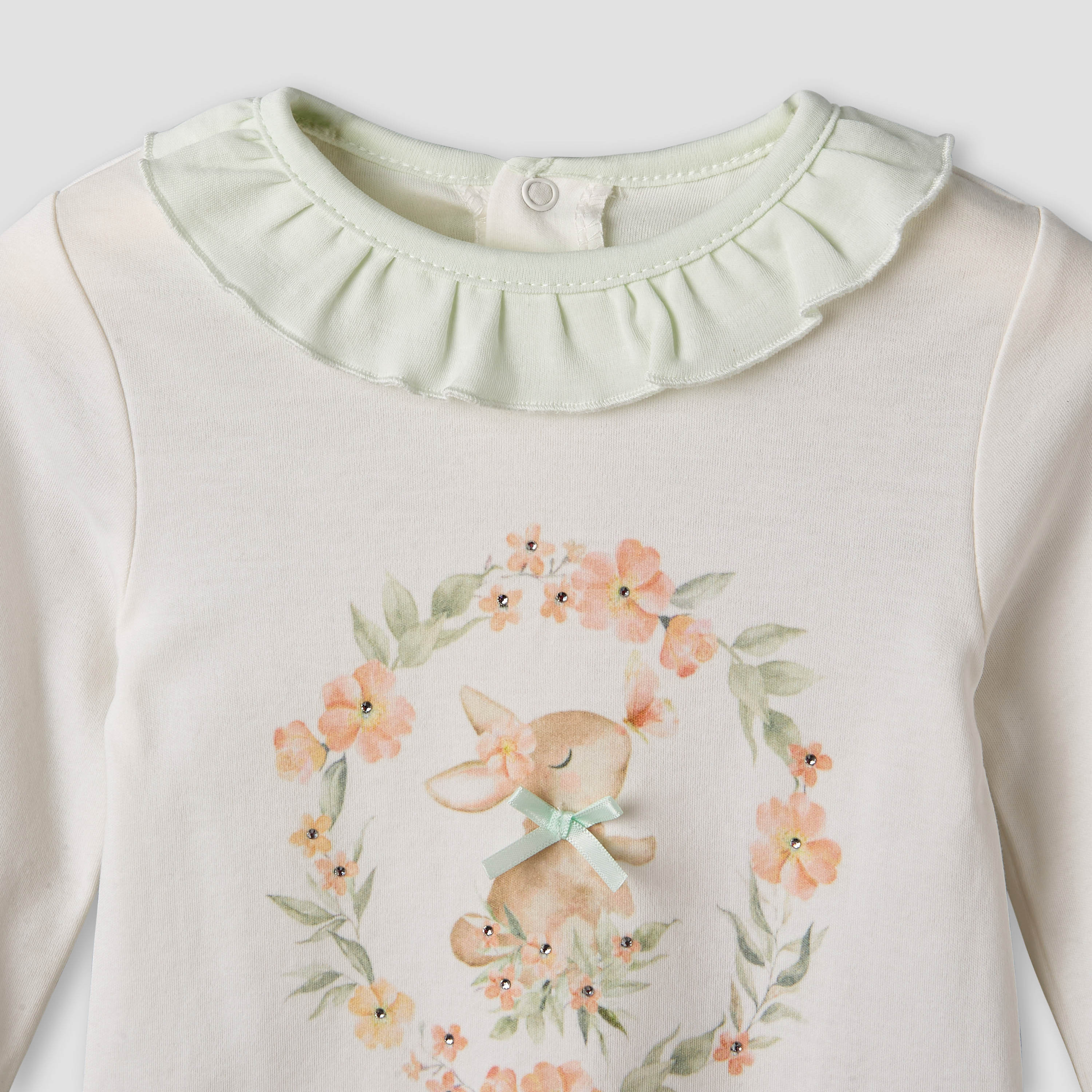 Giggles Cotton Round Neck Long Sleeves Pyjama Set with Rabbit Print-baby-girls-clothing-nightwear-pyjamasets-image-7