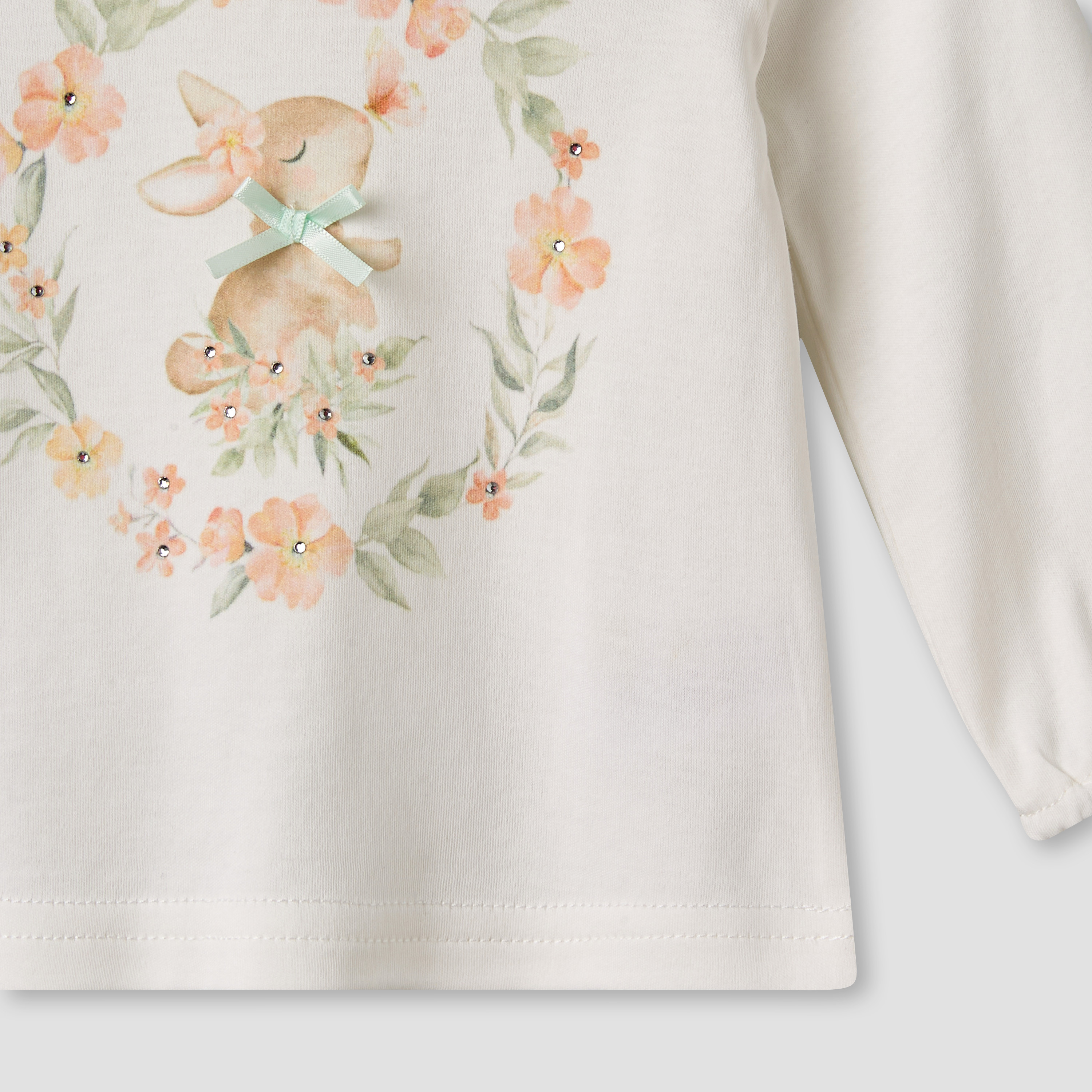 Giggles Cotton Round Neck Long Sleeves Pyjama Set with Rabbit Print-baby-girls-clothing-nightwear-pyjamasets-image-8