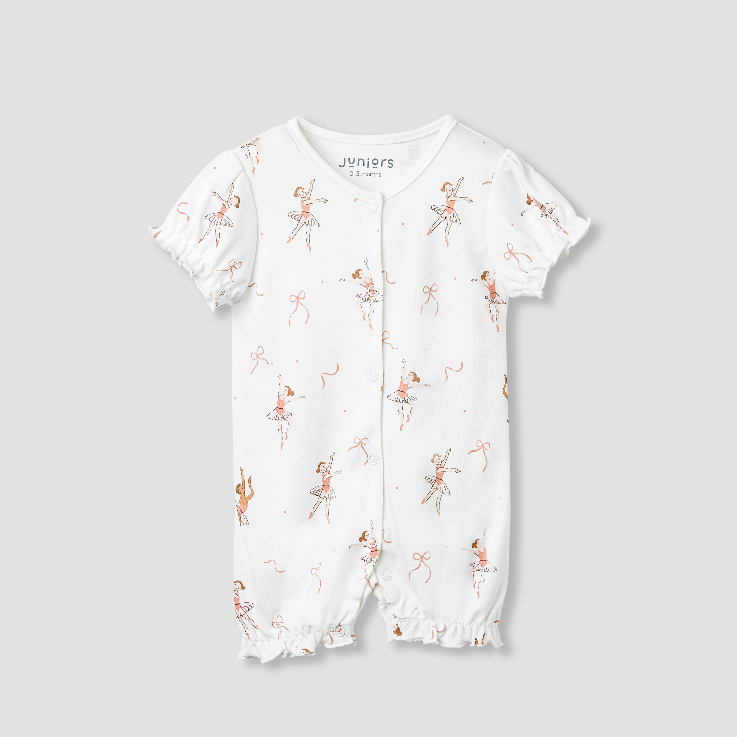 Juniors Assorted Romper with Puff Sleeves - Set of 2-baby-girls-clothing-rompers-image-4