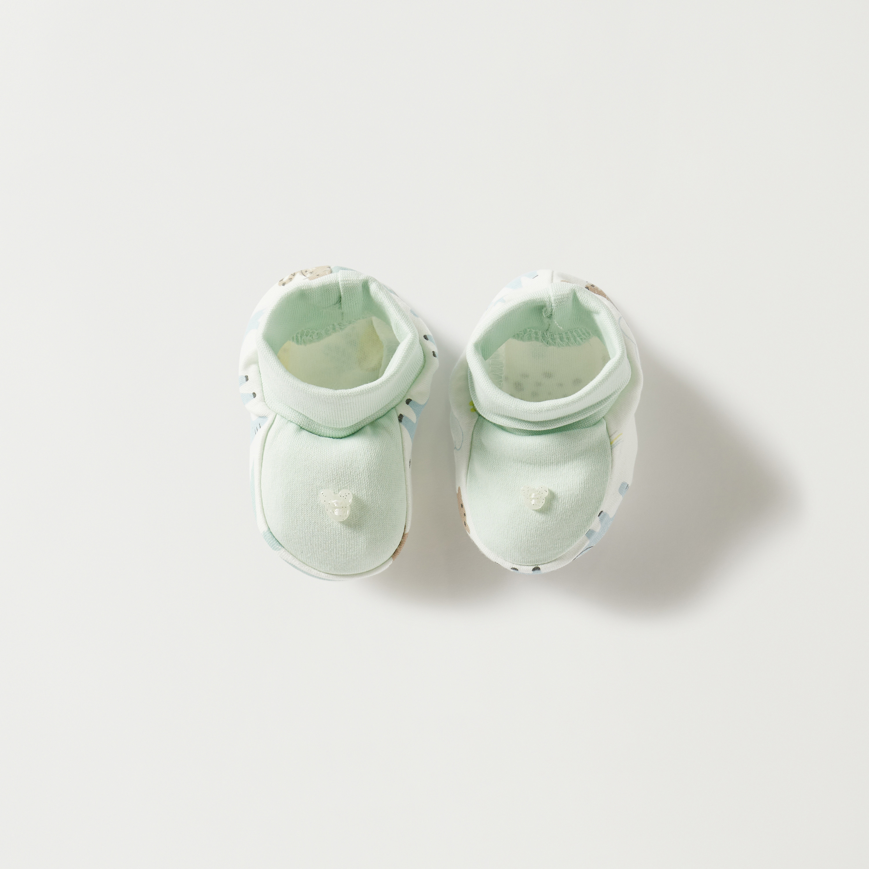Juniors Animal Print Cuffed Booties-baby-boys-shoes-booties-image-2