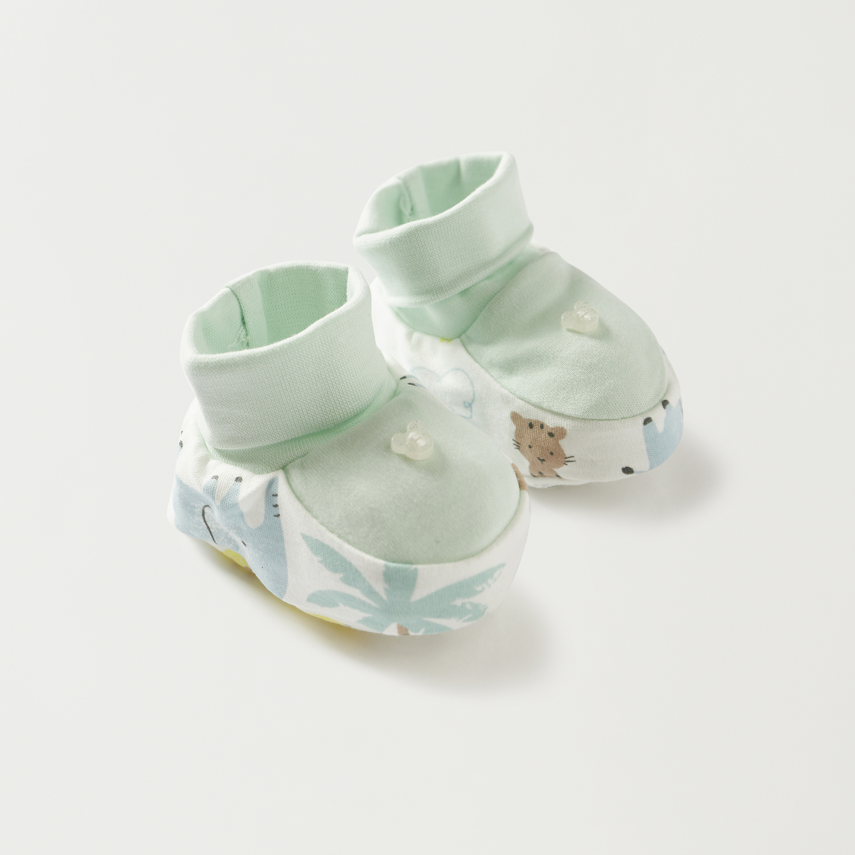 Juniors Animal Print Cuffed Booties-baby-boys-shoes-booties-image-3