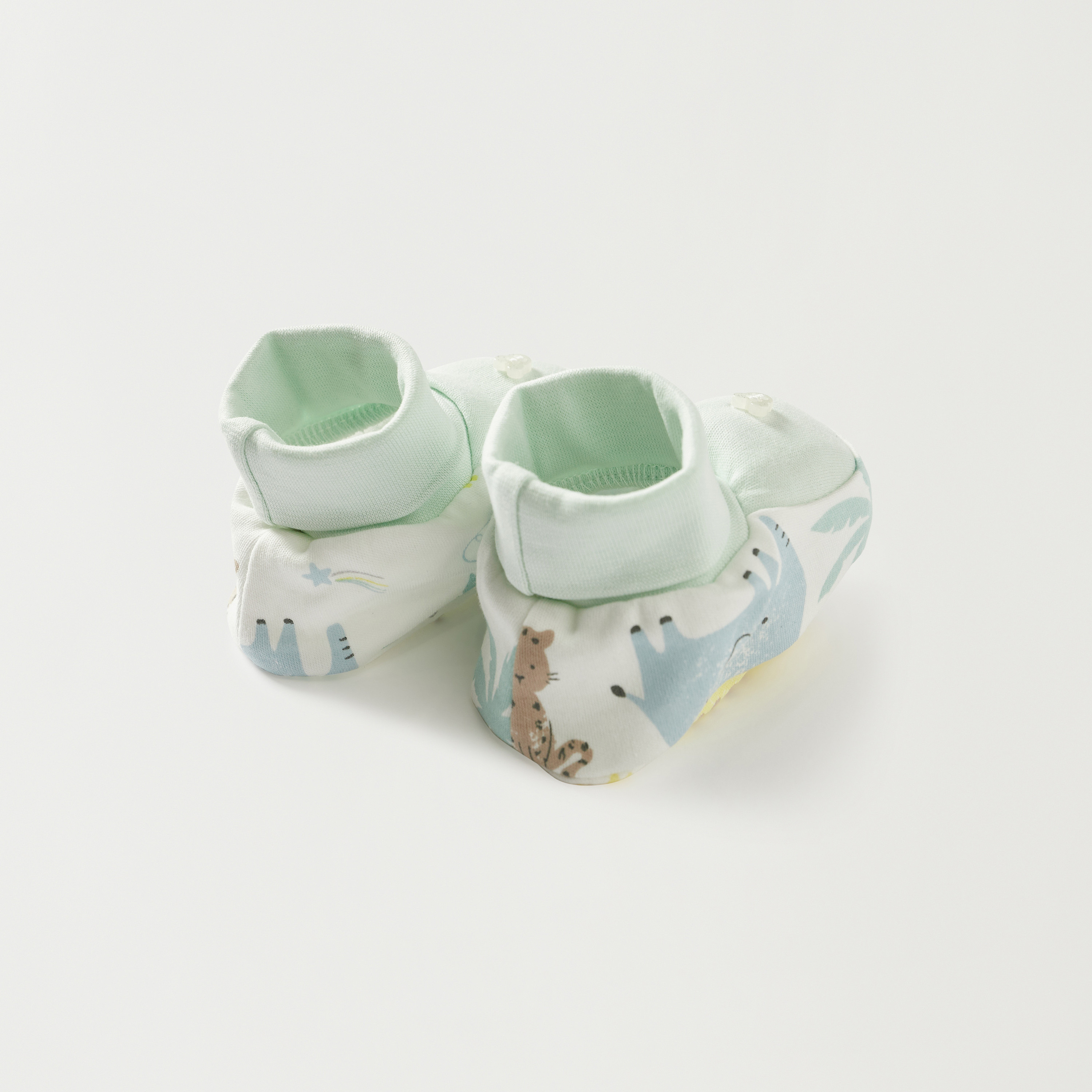 Juniors Animal Print Cuffed Booties-baby-boys-shoes-booties-image-4
