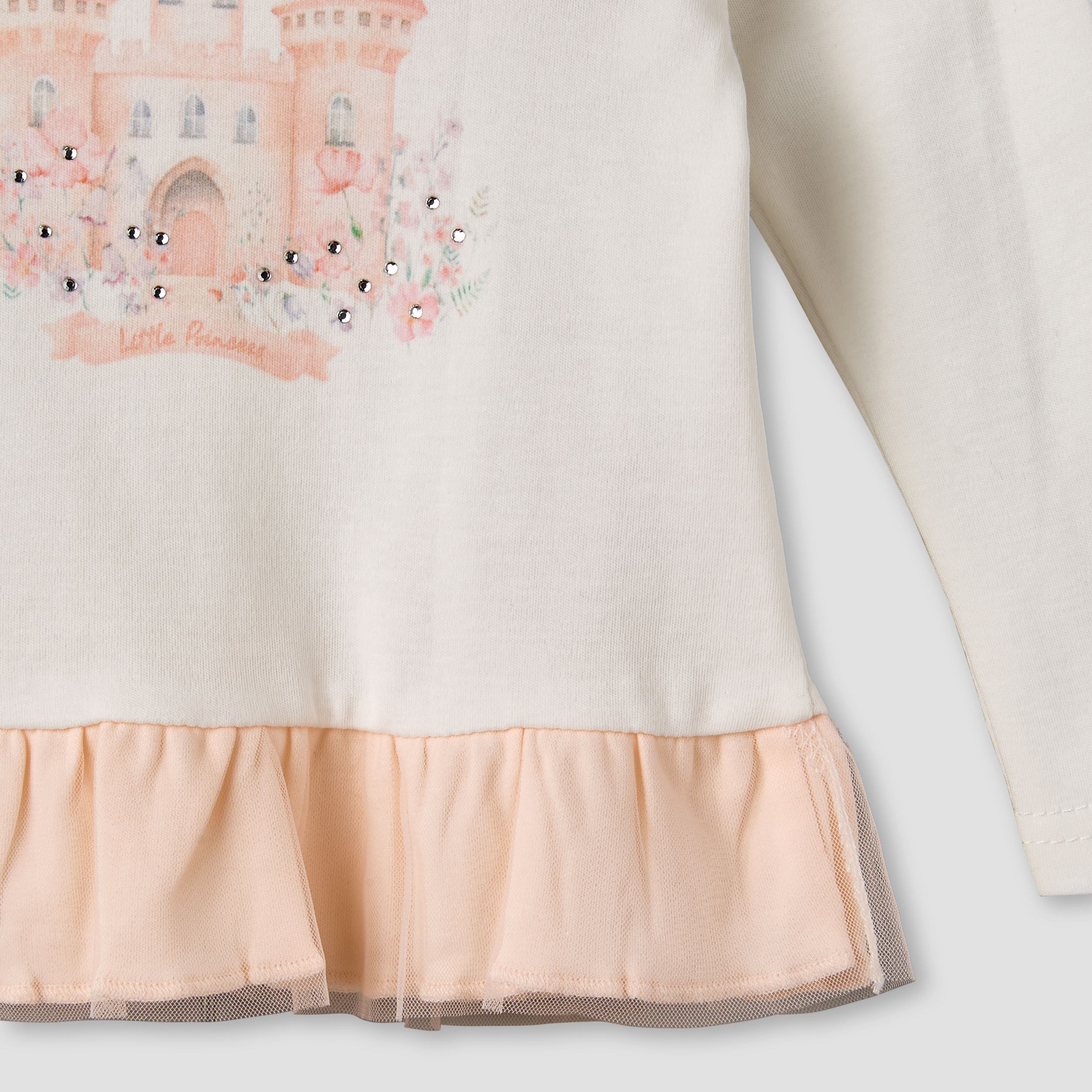 Giggles Cotton Peter Pan Collar Long Sleeve Pyjama Set with Castle Print-baby-girls-clothing-nightwear-pyjamasets-image-8