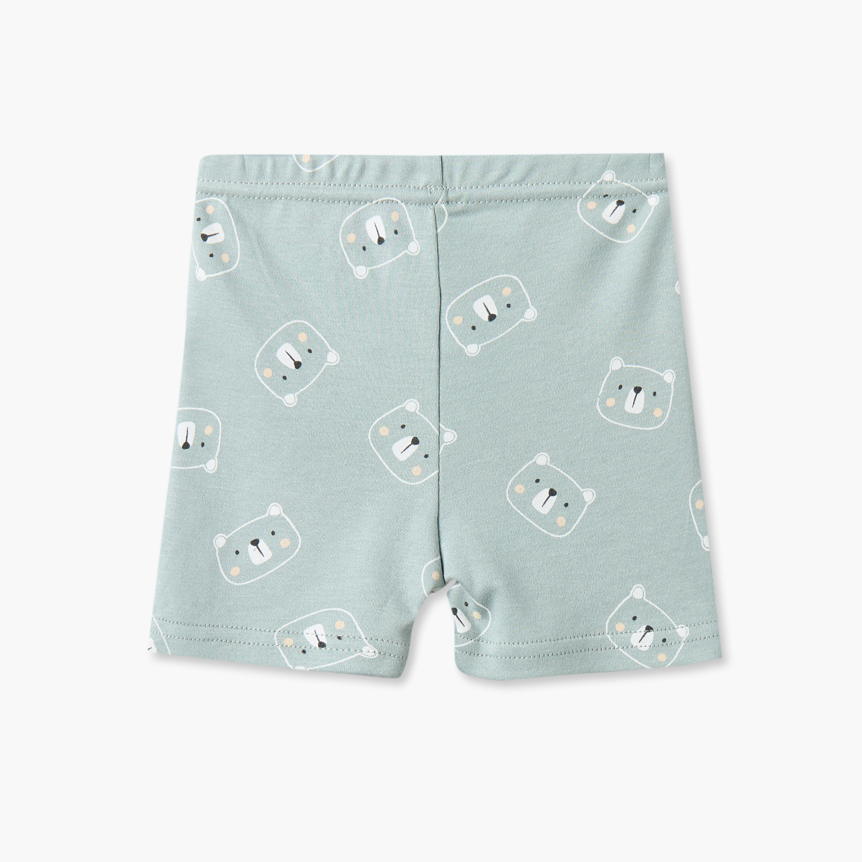 طقم تيشيرت قطن بياقة ضيقة وأكمام قصيرة وشورت بطبعات دب من جونيورز-baby-boys-clothing-nightwear-pyjamasets-image-6