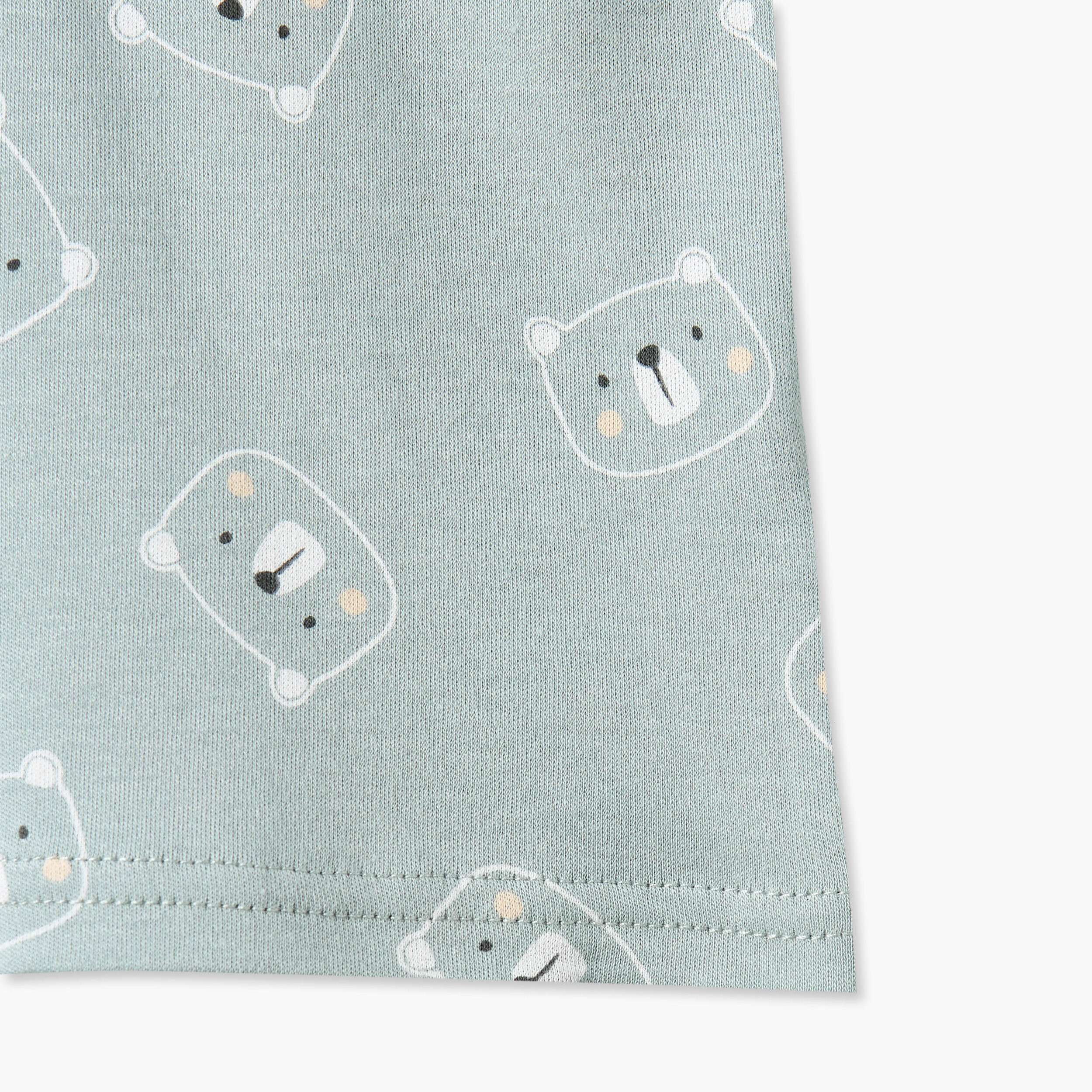 طقم تيشيرت قطن بياقة ضيقة وأكمام قصيرة وشورت بطبعات دب من جونيورز-baby-boys-clothing-nightwear-pyjamasets-image-8