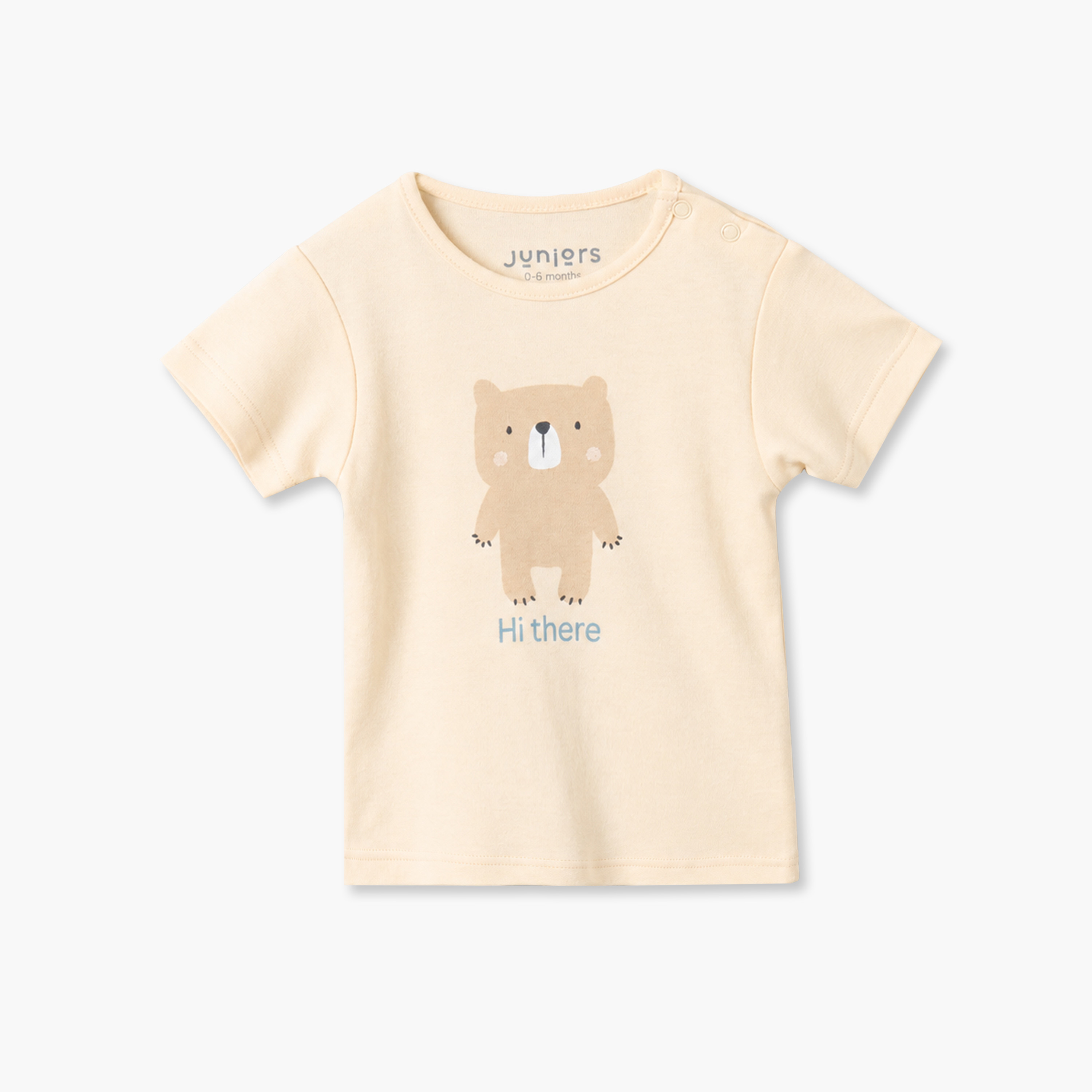 Juniors Cotton Crew Neck Short Sleeves Shorts Set with Teddy Bear Print-baby-boys-clothing-nightwear-pyjamasets-image-2