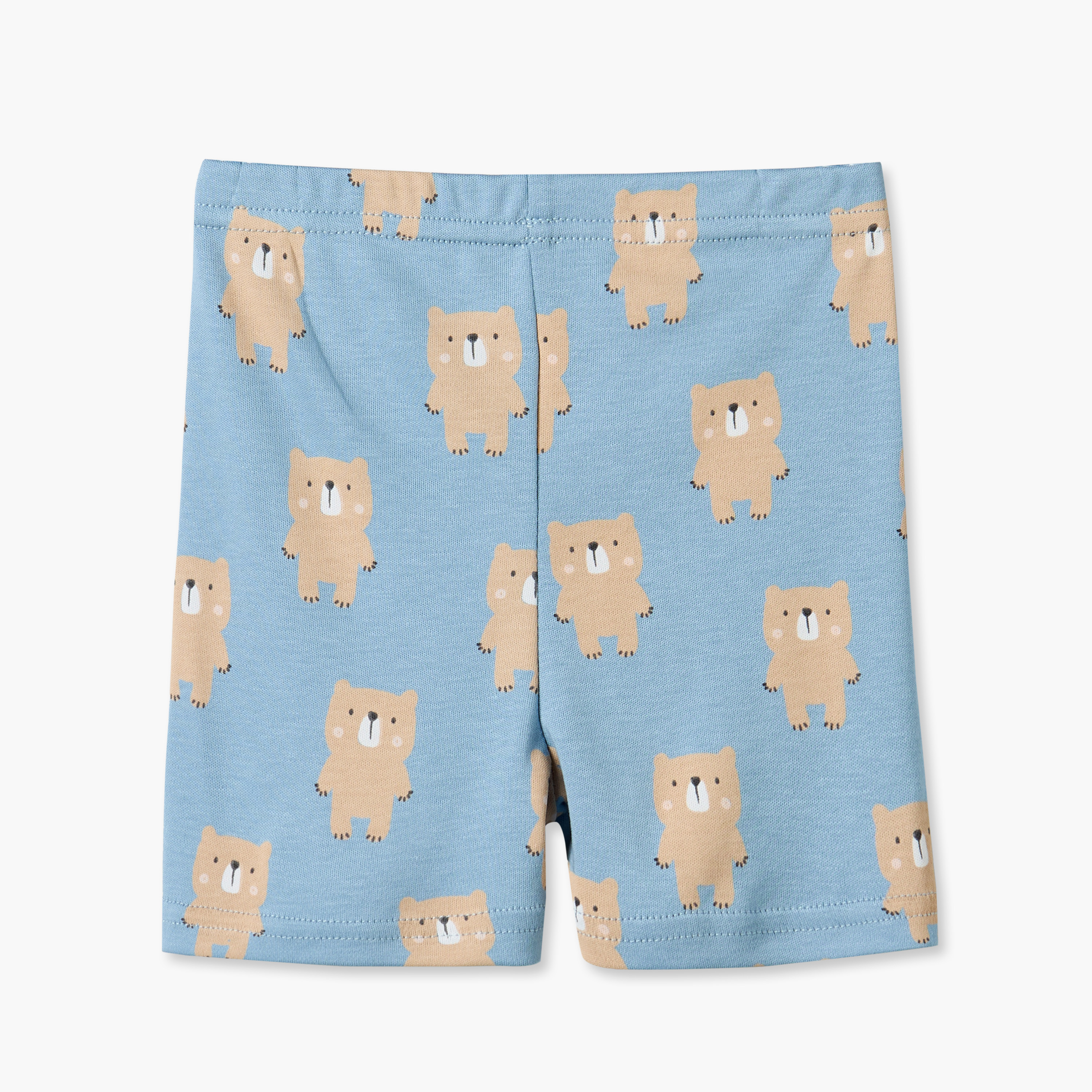Juniors Cotton Crew Neck Short Sleeves Shorts Set with Teddy Bear Print-baby-boys-clothing-nightwear-pyjamasets-image-5