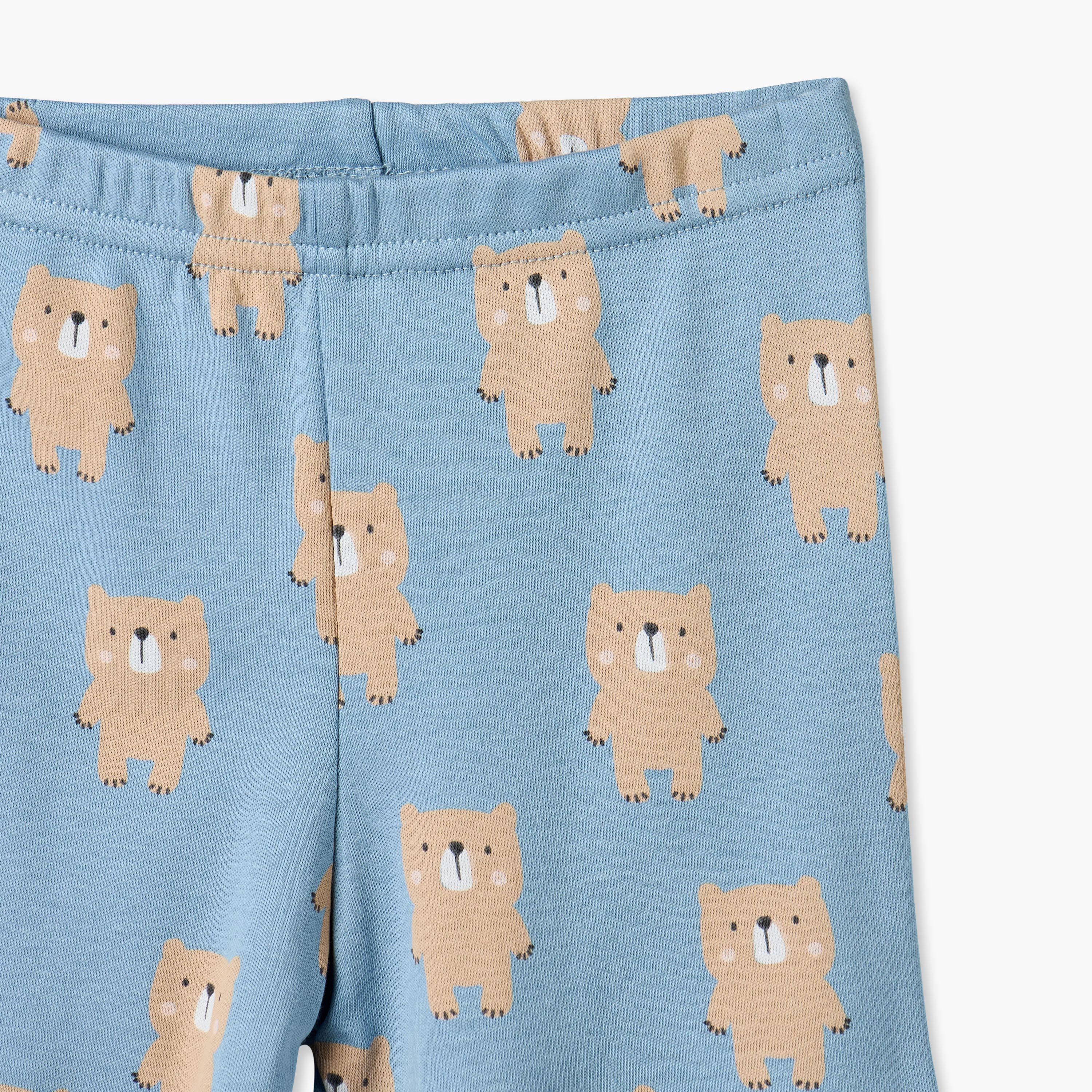 Juniors Cotton Crew Neck Short Sleeves Shorts Set with Teddy Bear Print-baby-boys-clothing-nightwear-pyjamasets-image-8