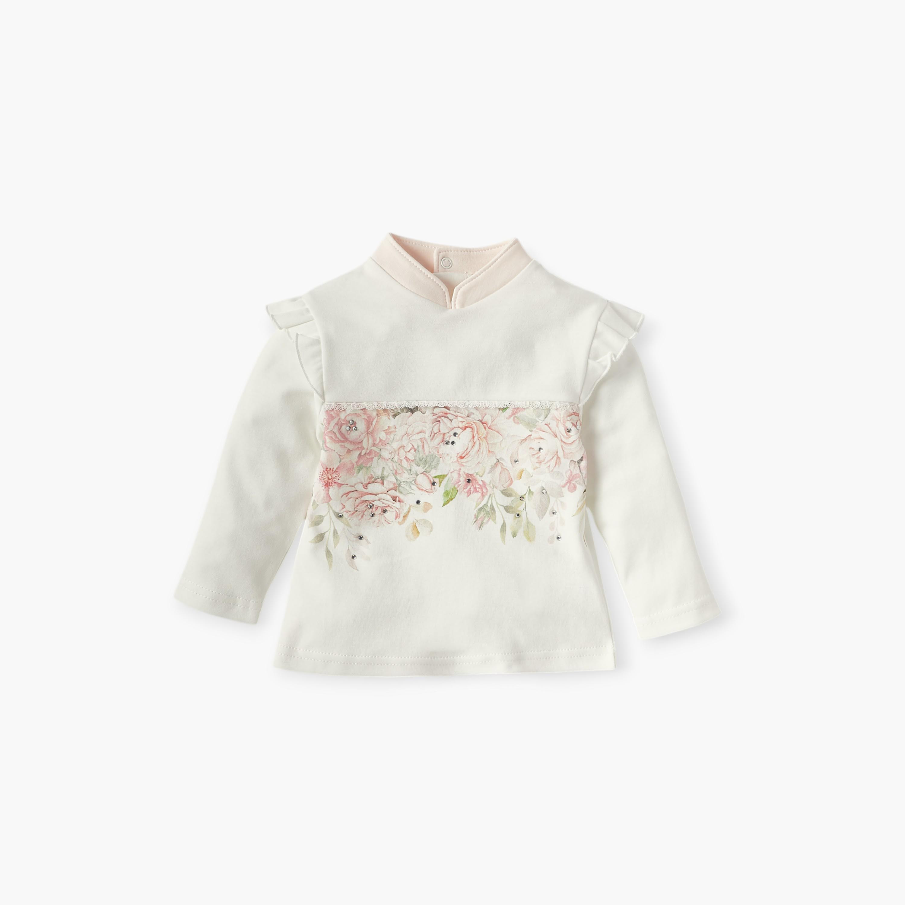 Giggles Printed Long Sleeves T-shirt and Pyjama Set-baby-girls-clothing-nightwear-pyjamasets-image-2