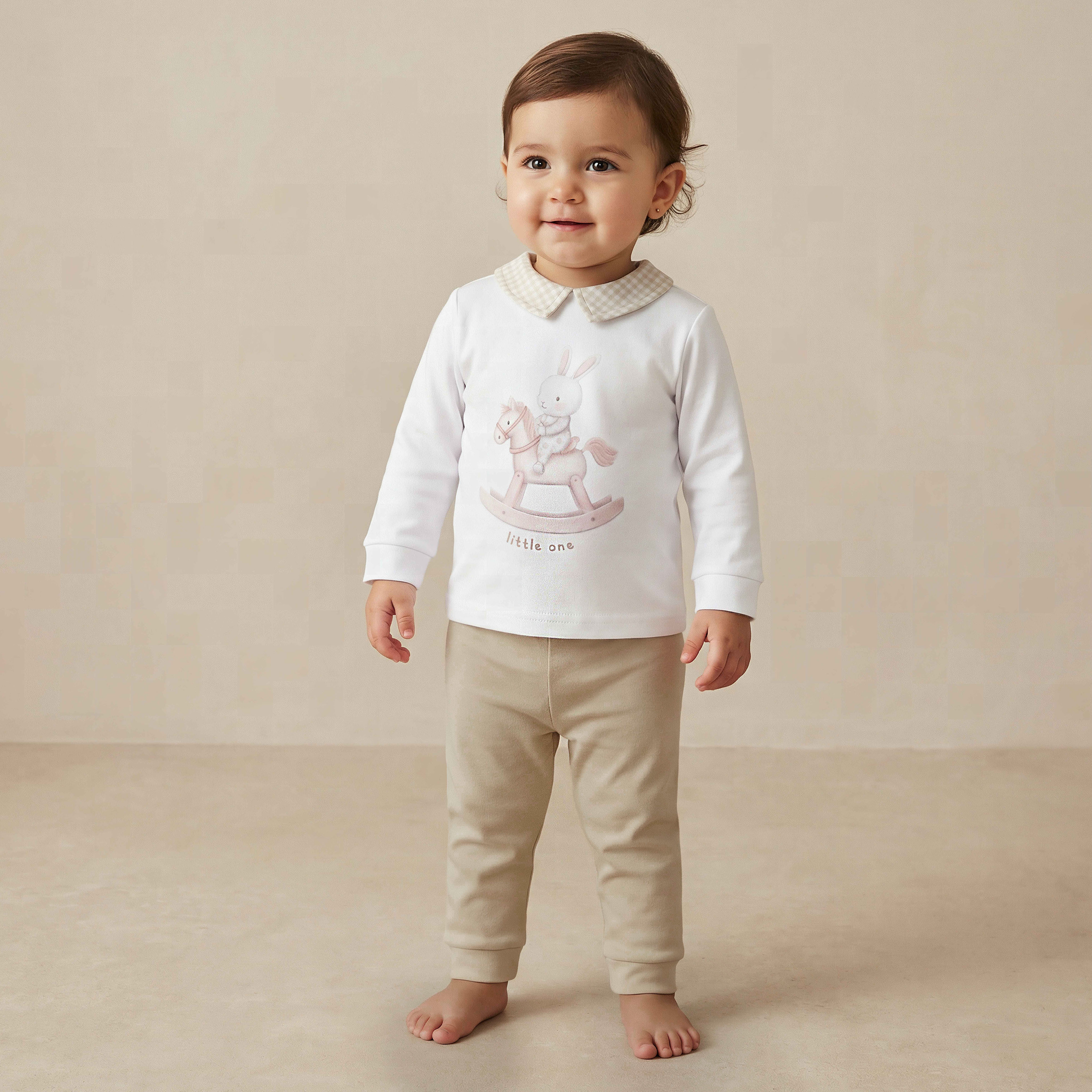 طقم بيجاما قطن بياقة وأكمام طويلة وطبعات من جيجلز-baby-boys-clothing-nightwear-pyjamasets-image-1