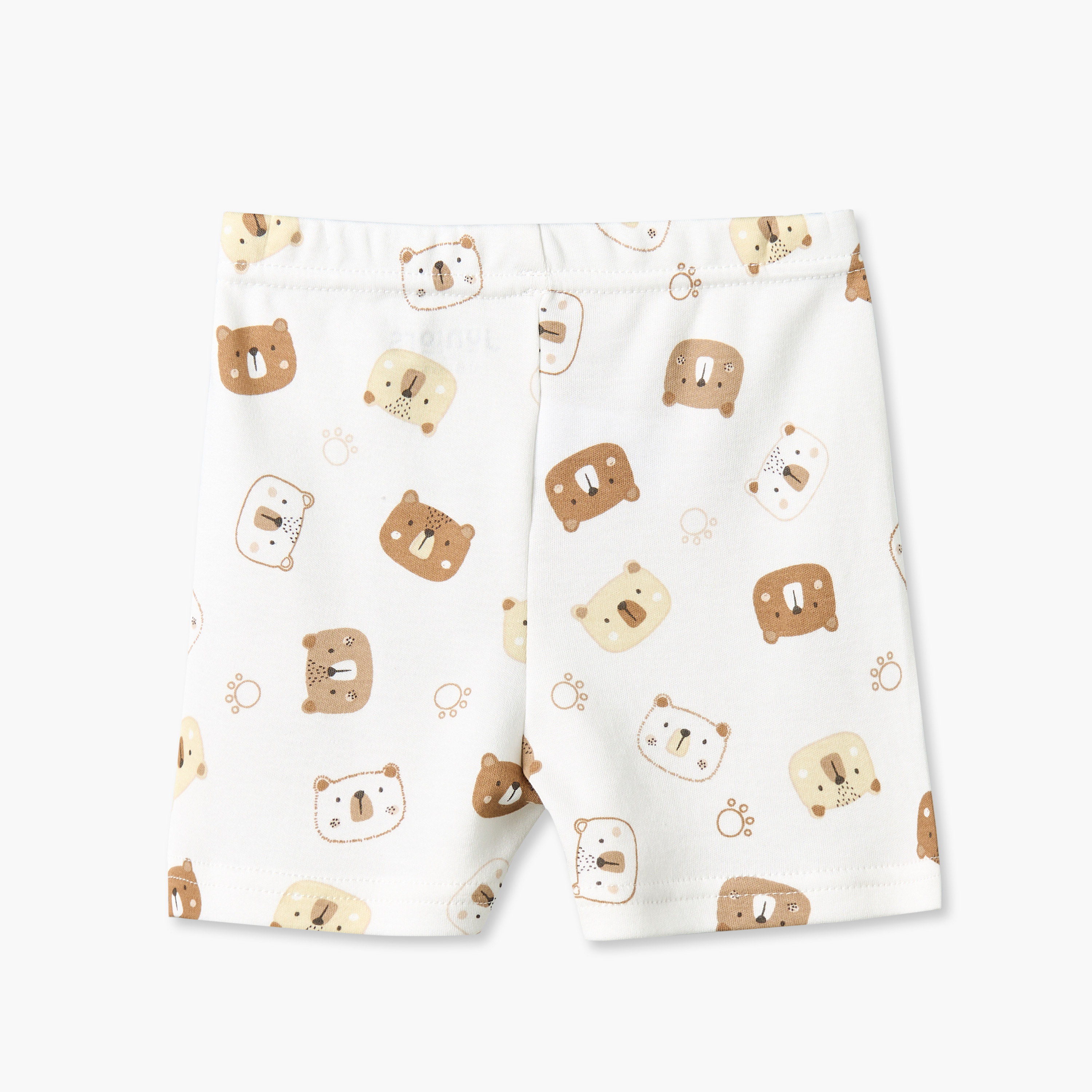 طقم تيشيرت قطن بياقة ضيقة وأكمام قصيرة وشورت بطبعات دب من جونيورز-baby-boys-clothing-nightwear-pyjamasets-image-6