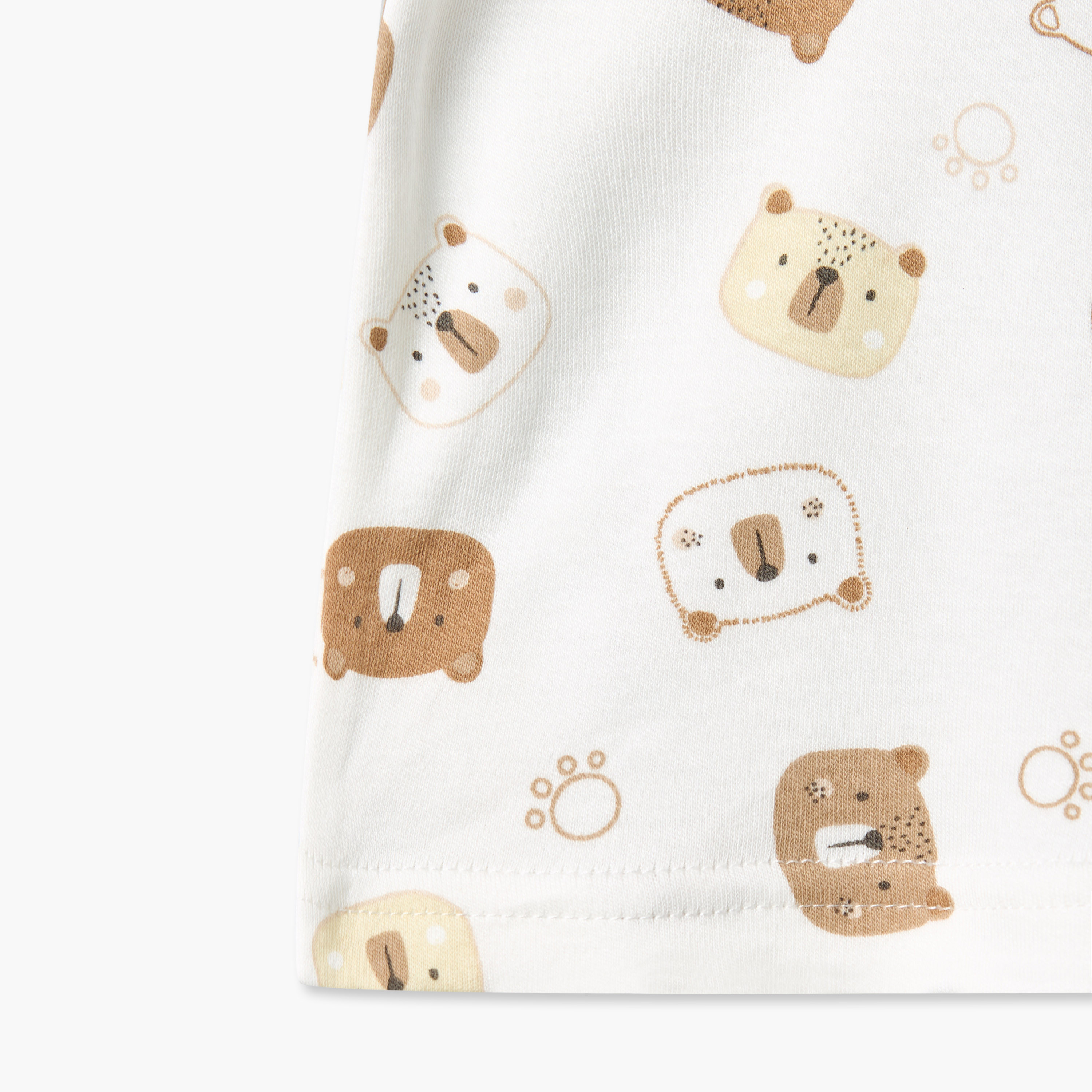 طقم تيشيرت قطن بياقة ضيقة وأكمام قصيرة وشورت بطبعات دب من جونيورز-baby-boys-clothing-nightwear-pyjamasets-image-8
