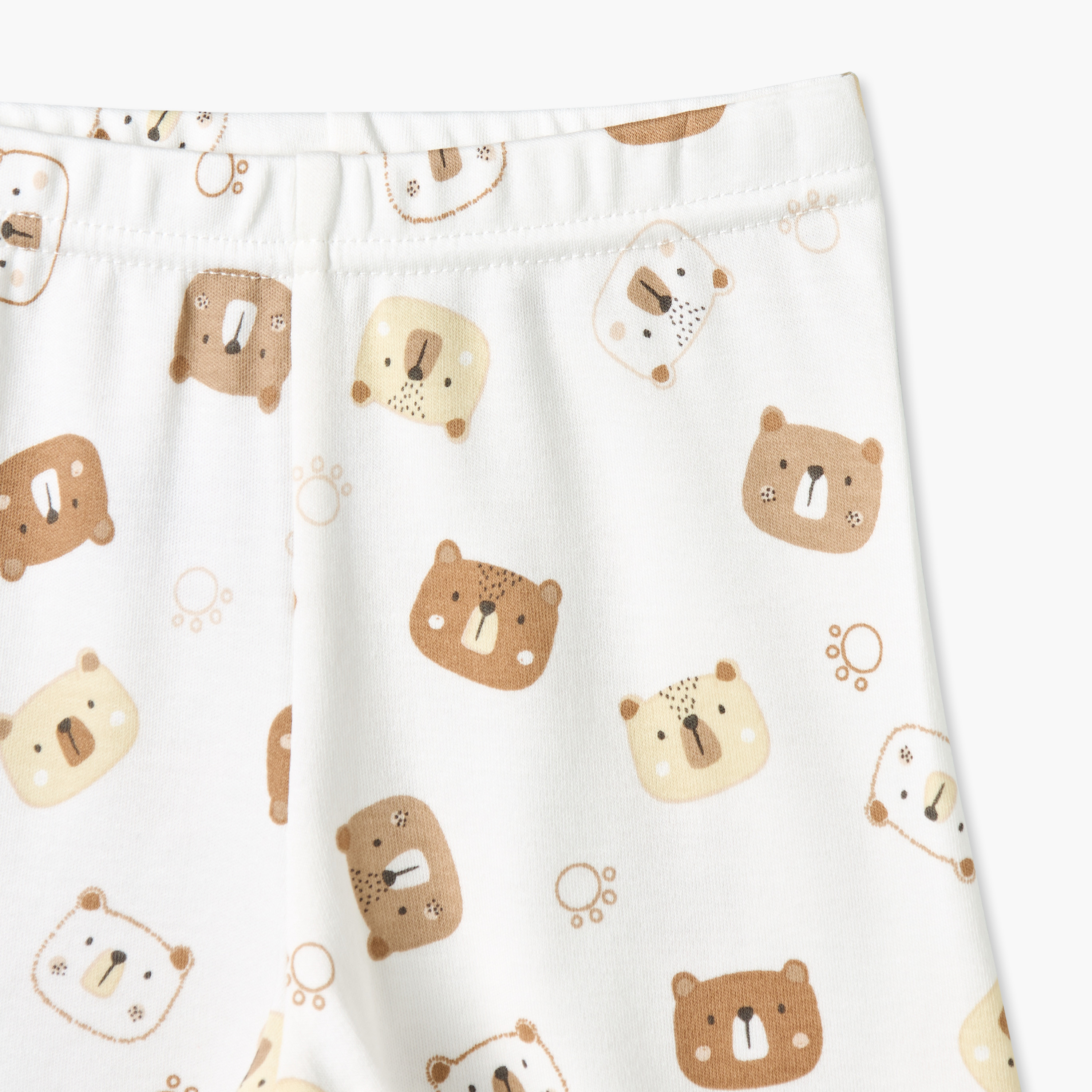 طقم تيشيرت قطن بياقة ضيقة وأكمام قصيرة وشورت بطبعات دب من جونيورز-baby-boys-clothing-nightwear-pyjamasets-image-9