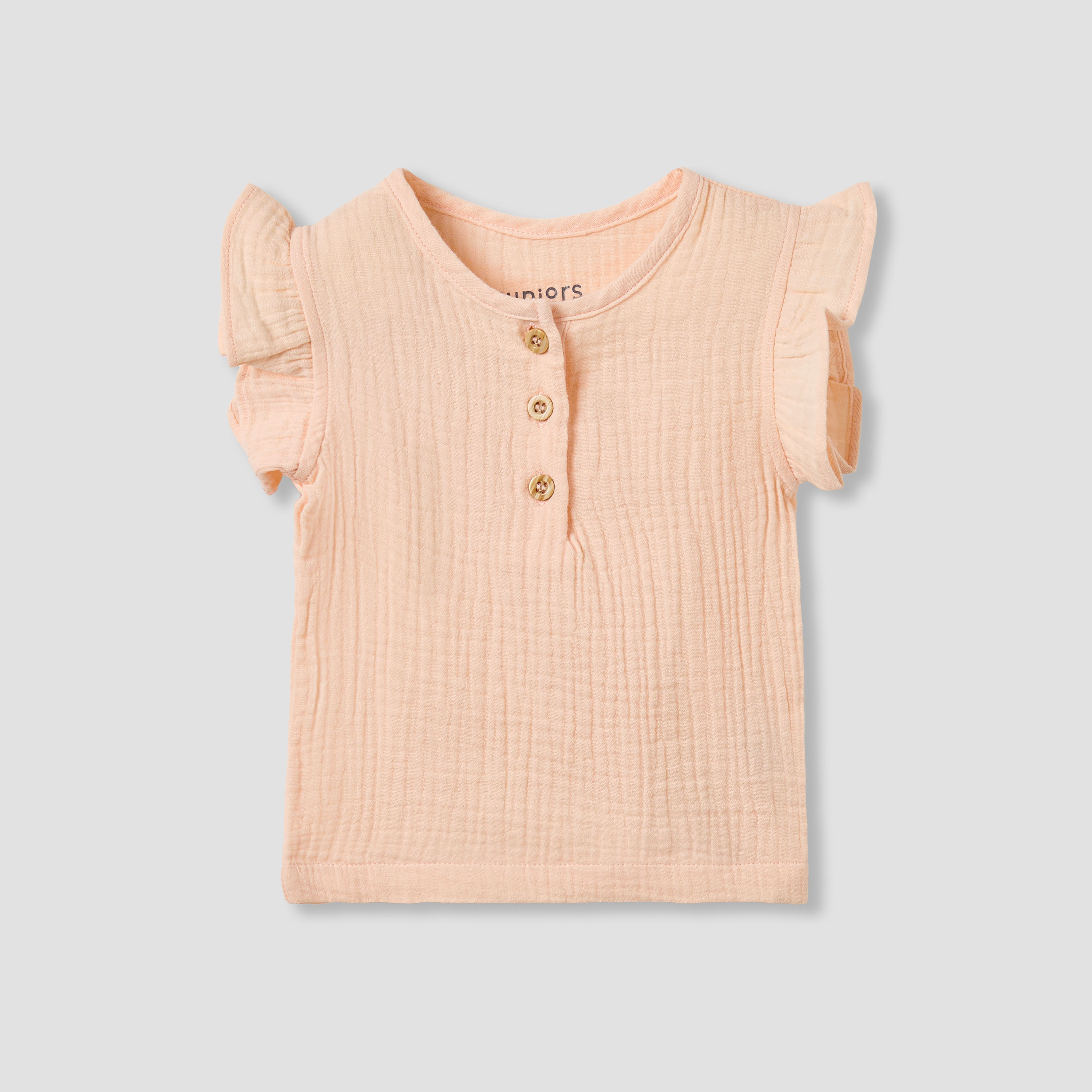 Juniors Cotton Round Neck Sleeveless Shorts Set with Ruffles-baby-girls-clothing-nightwear-pyjamasets-image-3