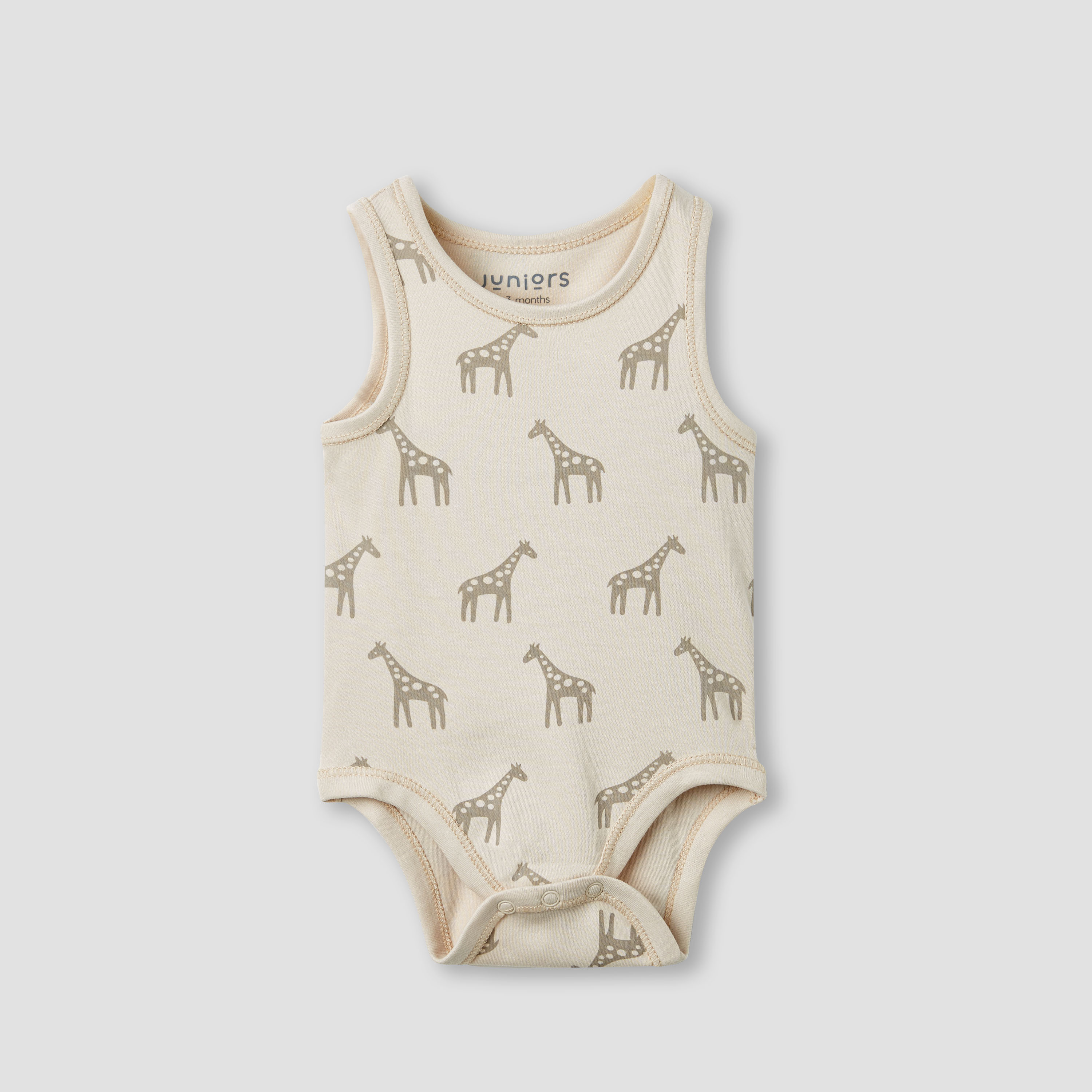Juniors Giraffe Print Sleeveless Bodysuit - Set of 5-baby-boys-clothing-bodysuits-image-4