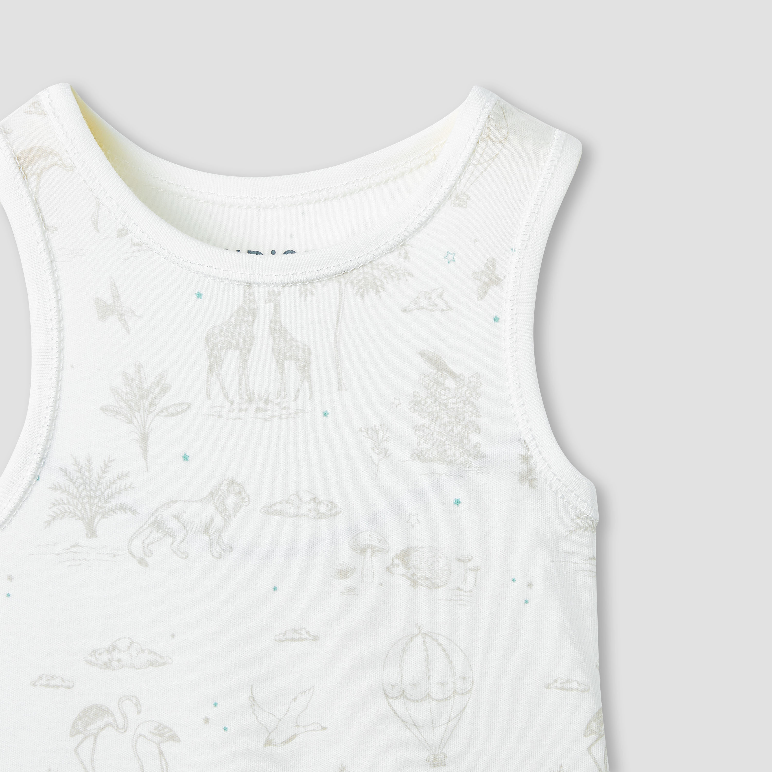 Juniors Giraffe Print Sleeveless Bodysuit - Set of 5-baby-boys-clothing-bodysuits-image-7