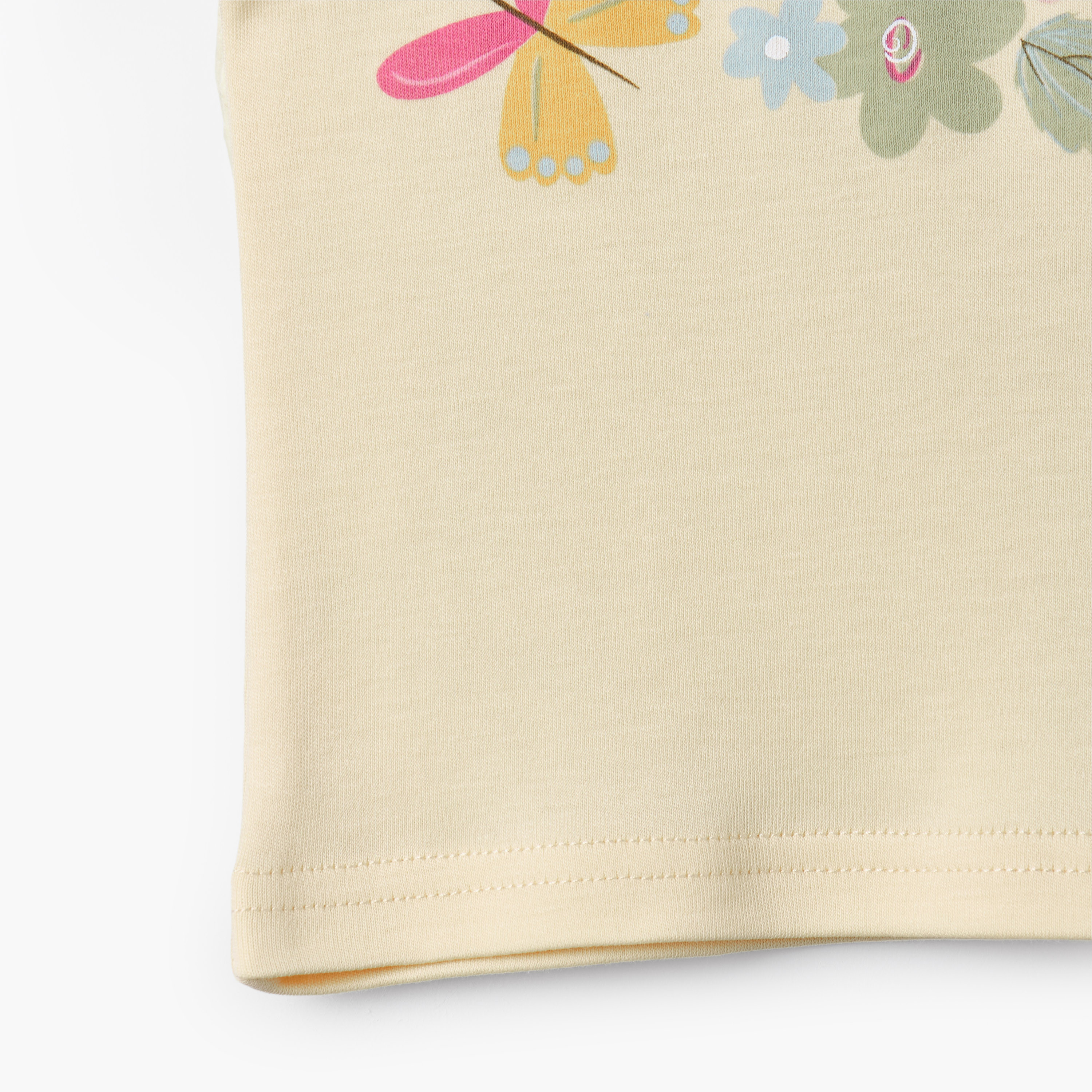 Juniors Cotton Crew Neck Short Sleeves Shorts Set with Floral Print-baby-girls-clothing-setsandcoords-image-8