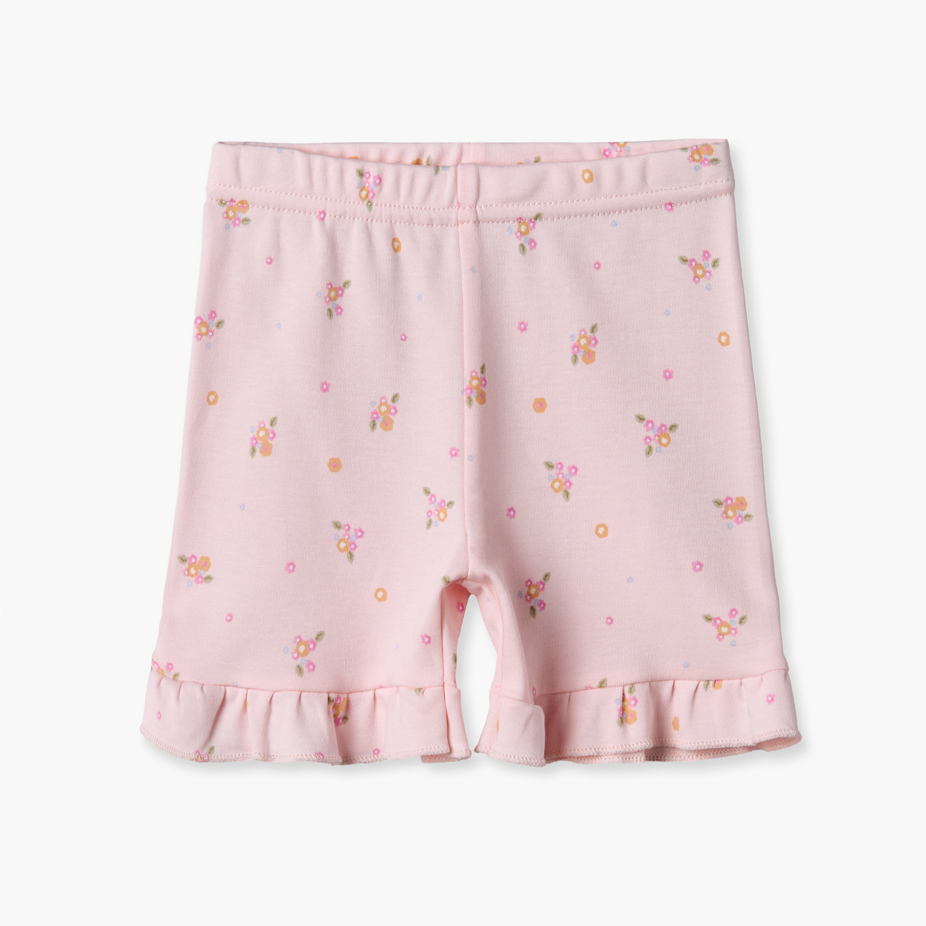 Juniors Cotton Crew Neck Short Sleeves Shorts Set with Floral Print-baby-girls-clothing-nightwear-pyjamasets-image-3