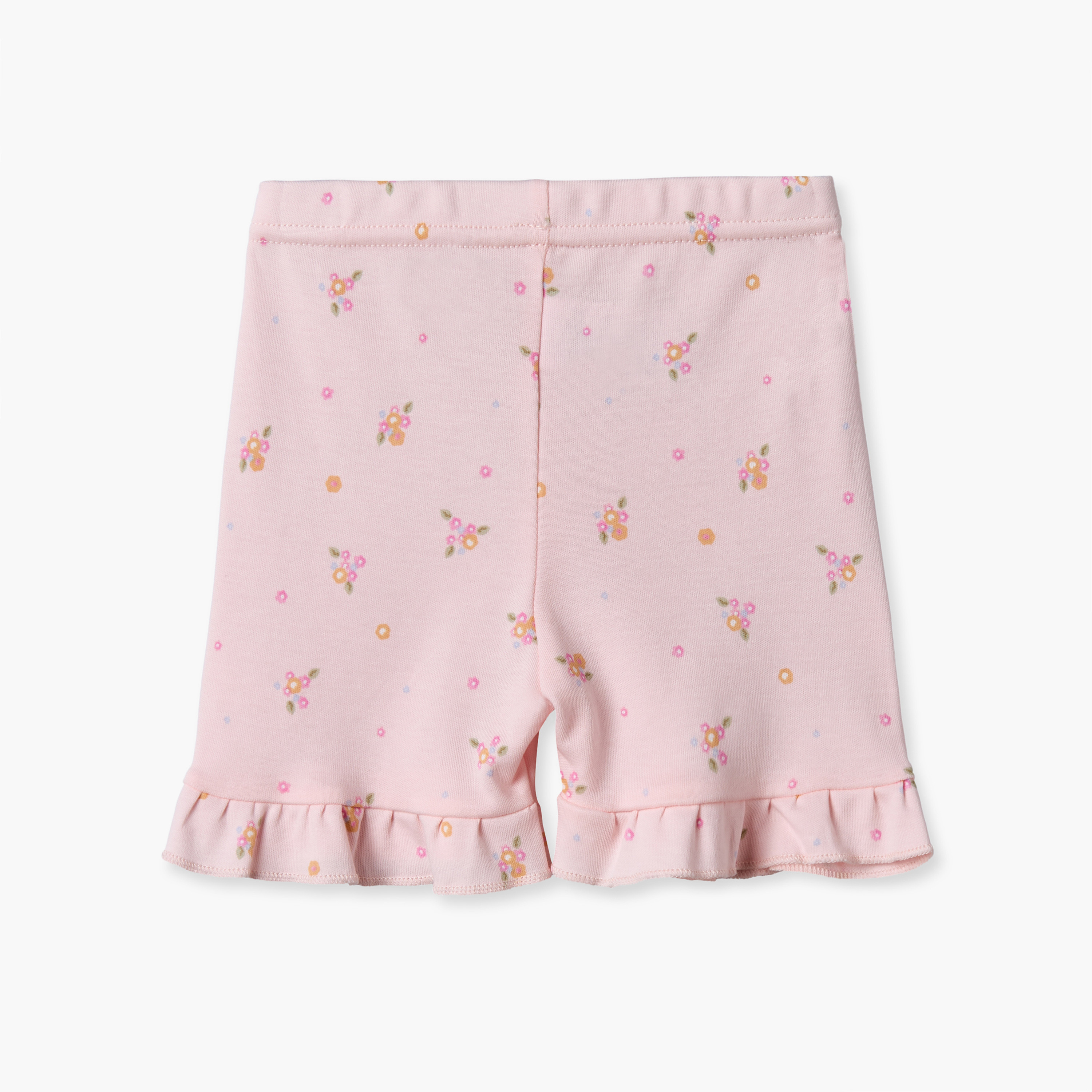 Juniors Cotton Crew Neck Short Sleeves Shorts Set with Floral Print-baby-girls-clothing-nightwear-pyjamasets-image-5
