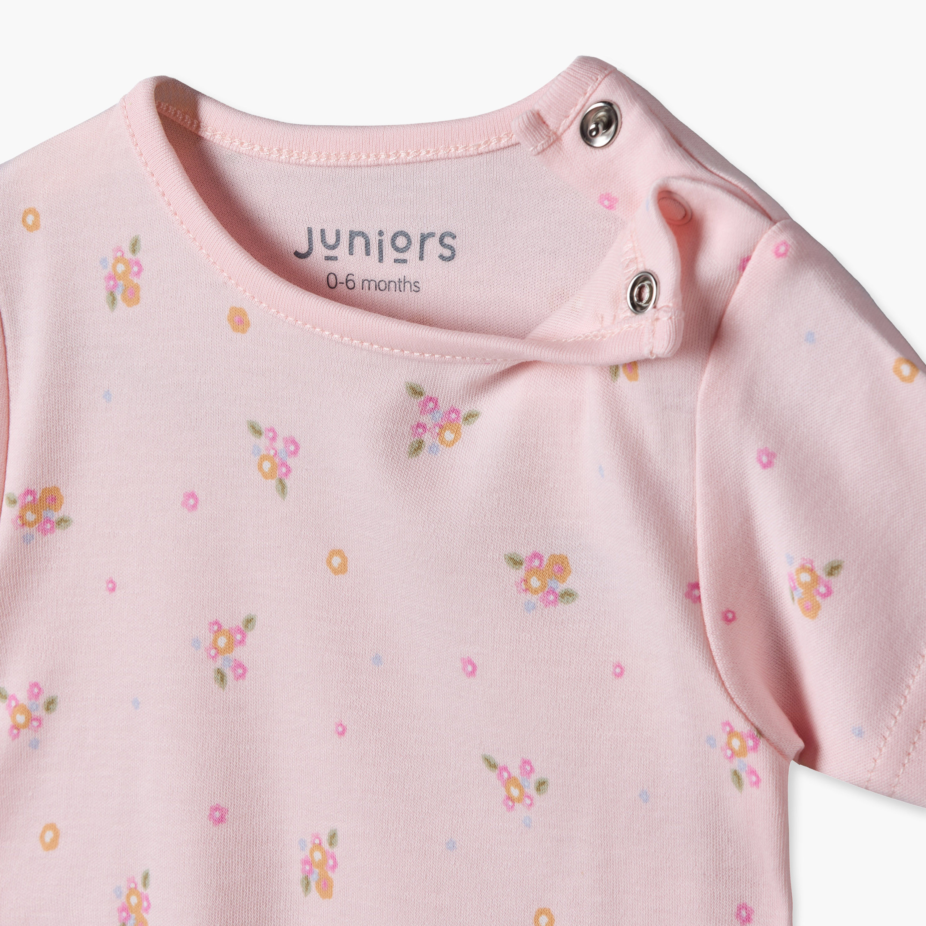 Juniors Cotton Crew Neck Short Sleeves Shorts Set with Floral Print-baby-girls-clothing-nightwear-pyjamasets-image-6