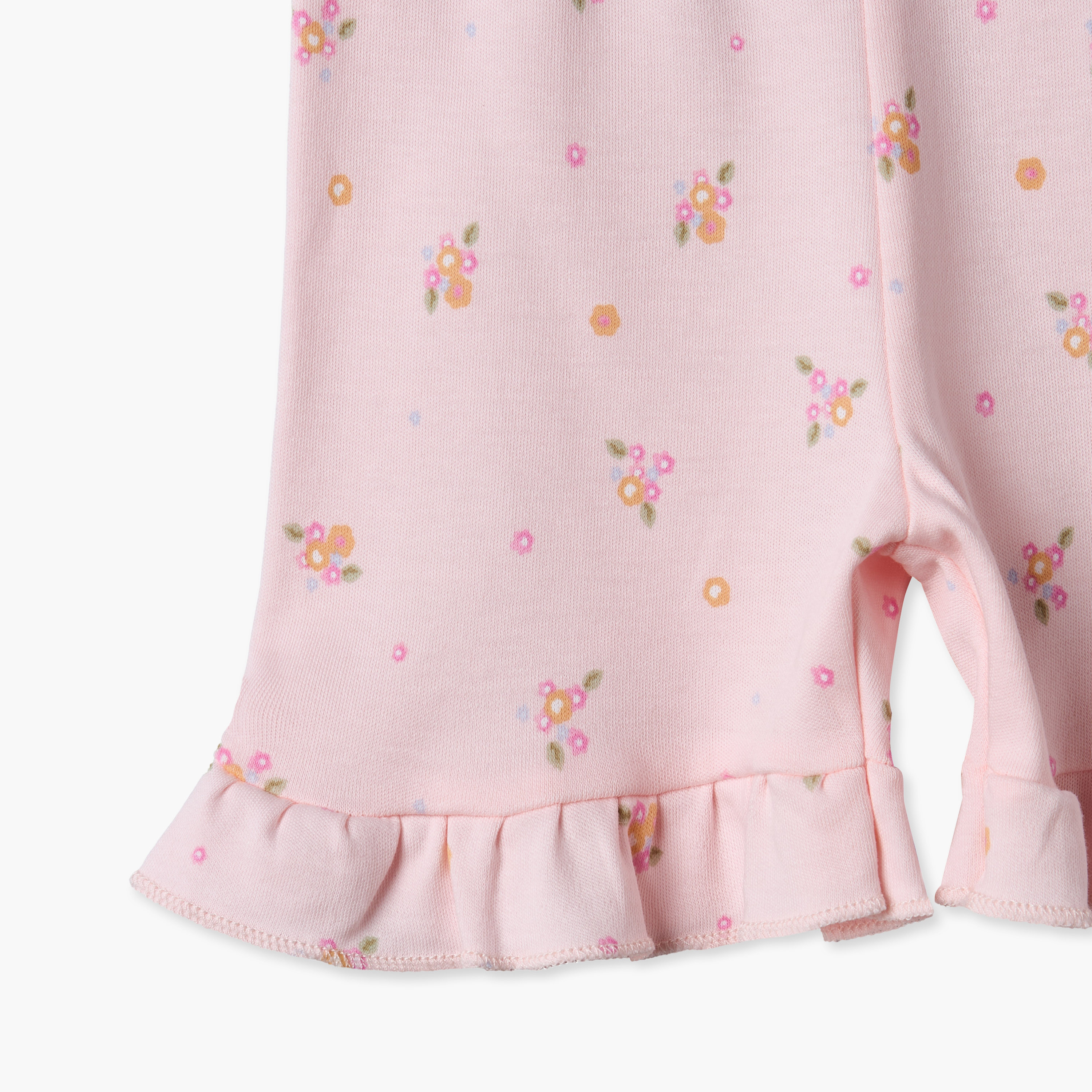 Juniors Cotton Crew Neck Short Sleeves Shorts Set with Floral Print-baby-girls-clothing-nightwear-pyjamasets-image-9
