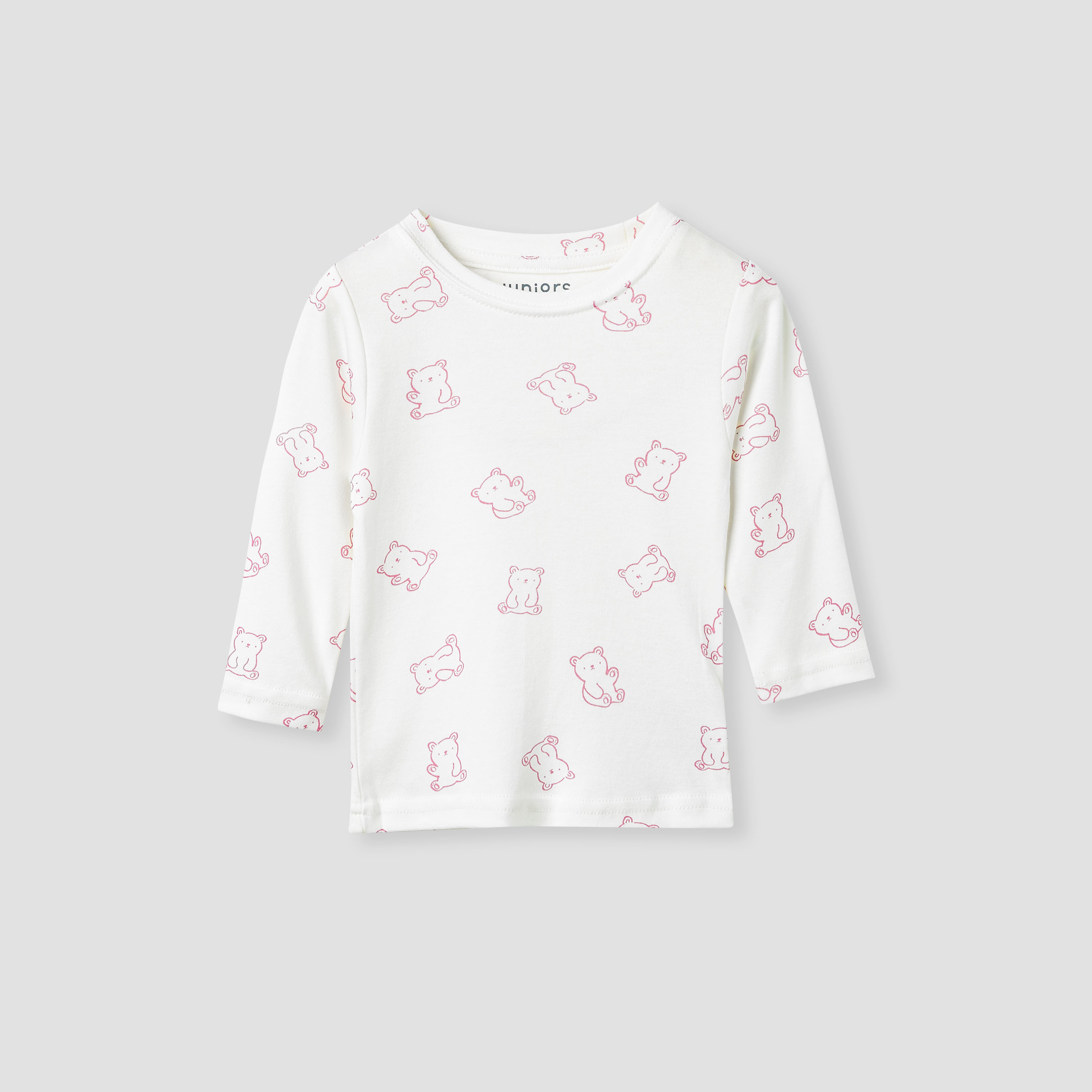Juniors Bear Print T-shirts and Pyjamas - Set of 4-baby-girls-clothing-nightwear-pyjamasets-image-10