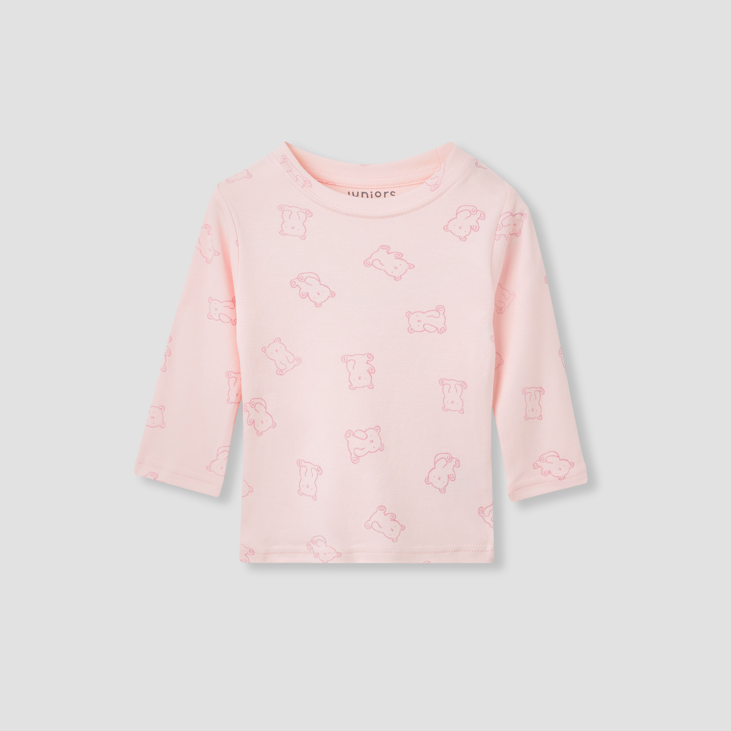 Juniors Bear Print T-shirts and Pyjamas - Set of 4-baby-girls-clothing-nightwear-pyjamasets-image-6