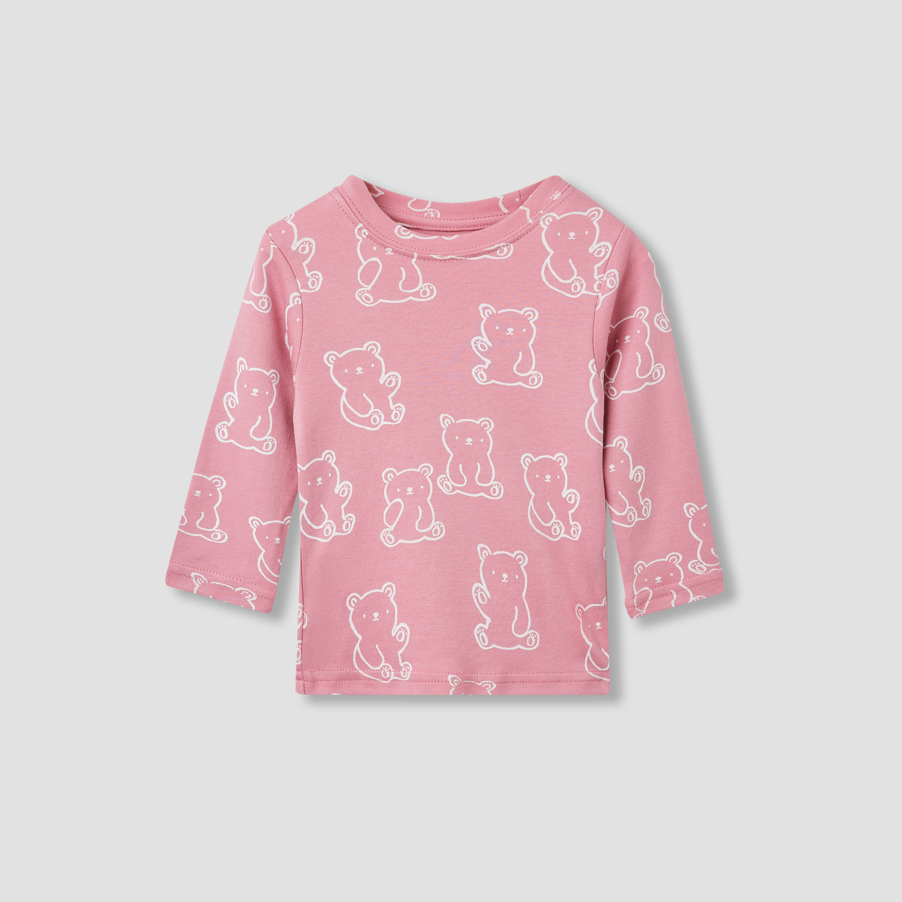 Juniors Bear Print T-shirts and Pyjamas - Set of 4-baby-girls-clothing-nightwear-pyjamasets-image-8