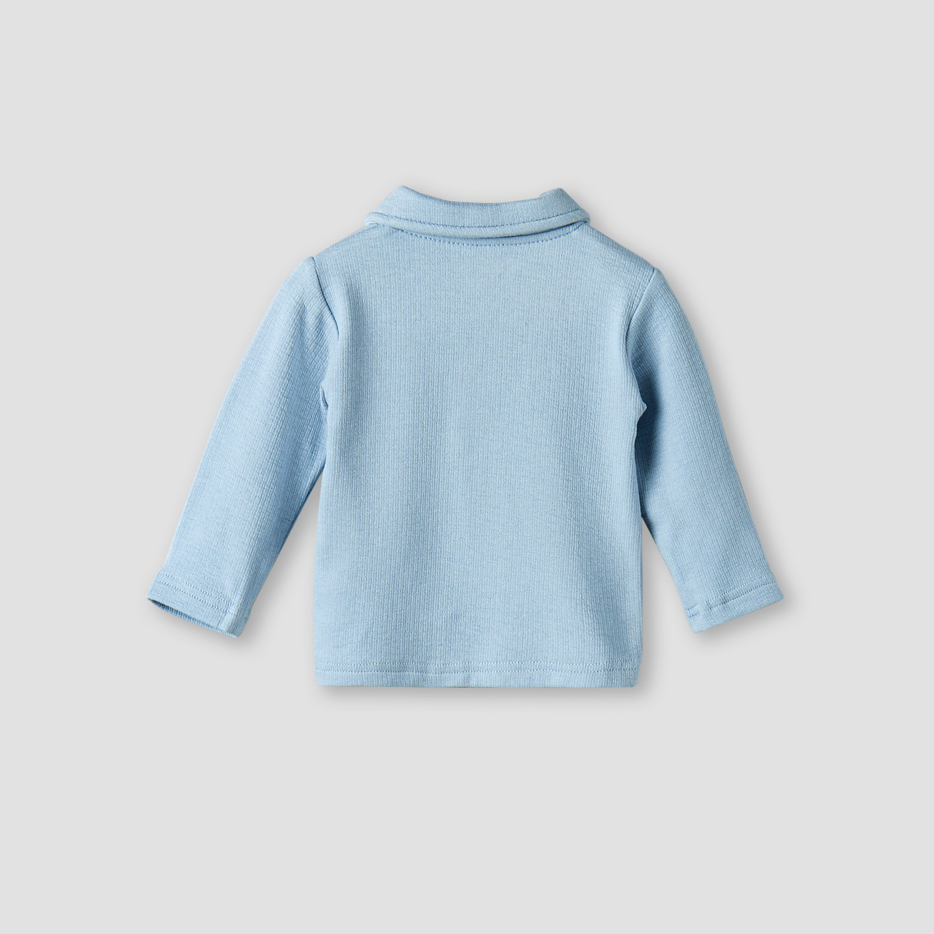 Giggles Collared Long Sleeves Pyjama Set with Ribbed Texture-baby-boys-clothing-nightwear-pyjamasets-image-5