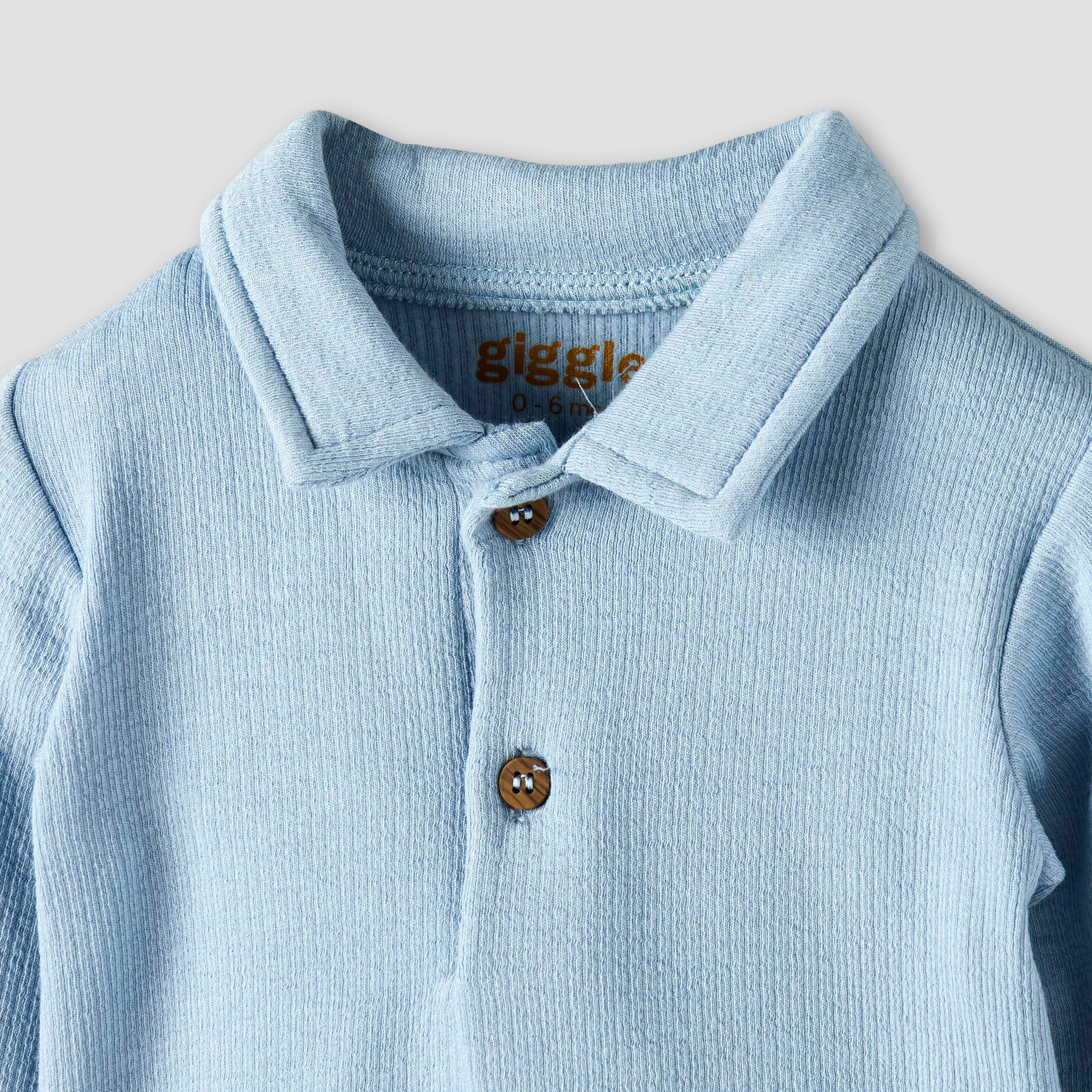 Giggles Collared Long Sleeves Pyjama Set with Ribbed Texture-baby-boys-clothing-nightwear-pyjamasets-image-7