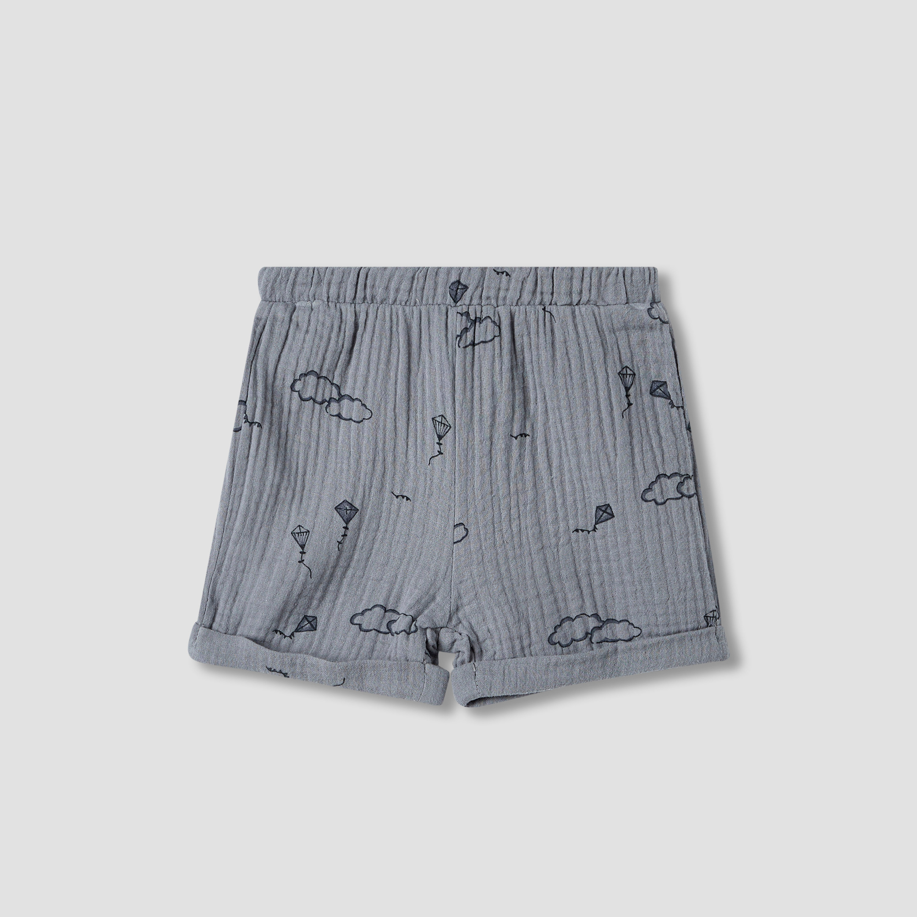 طقم قميص وشورت قطن موسيلين للولاد بطبعات مرحة وأكمام قصيرة وياقة من جونيورز-baby-boys-clothing-setsandcoords-image-3