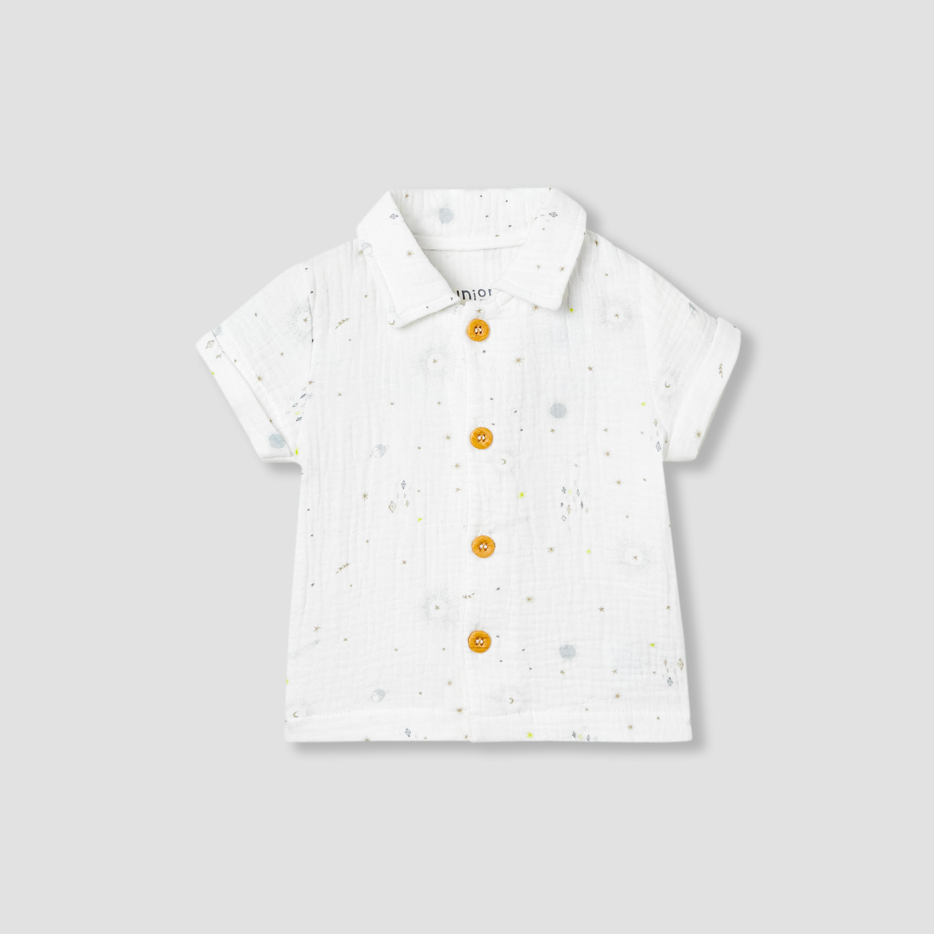 Juniors Boys Shirt and Shirts Set with Print - Cotton - Short Sleeves - Collar-baby-boys-clothing-setsandcoords-image-2