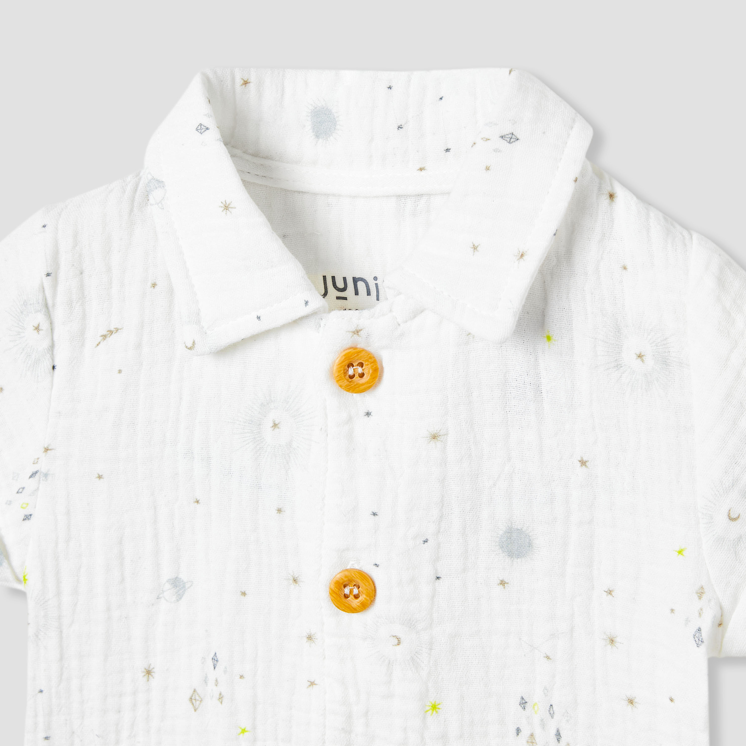 Juniors Boys Shirt and Shirts Set with Print - Cotton - Short Sleeves - Collar-baby-boys-clothing-setsandcoords-image-4