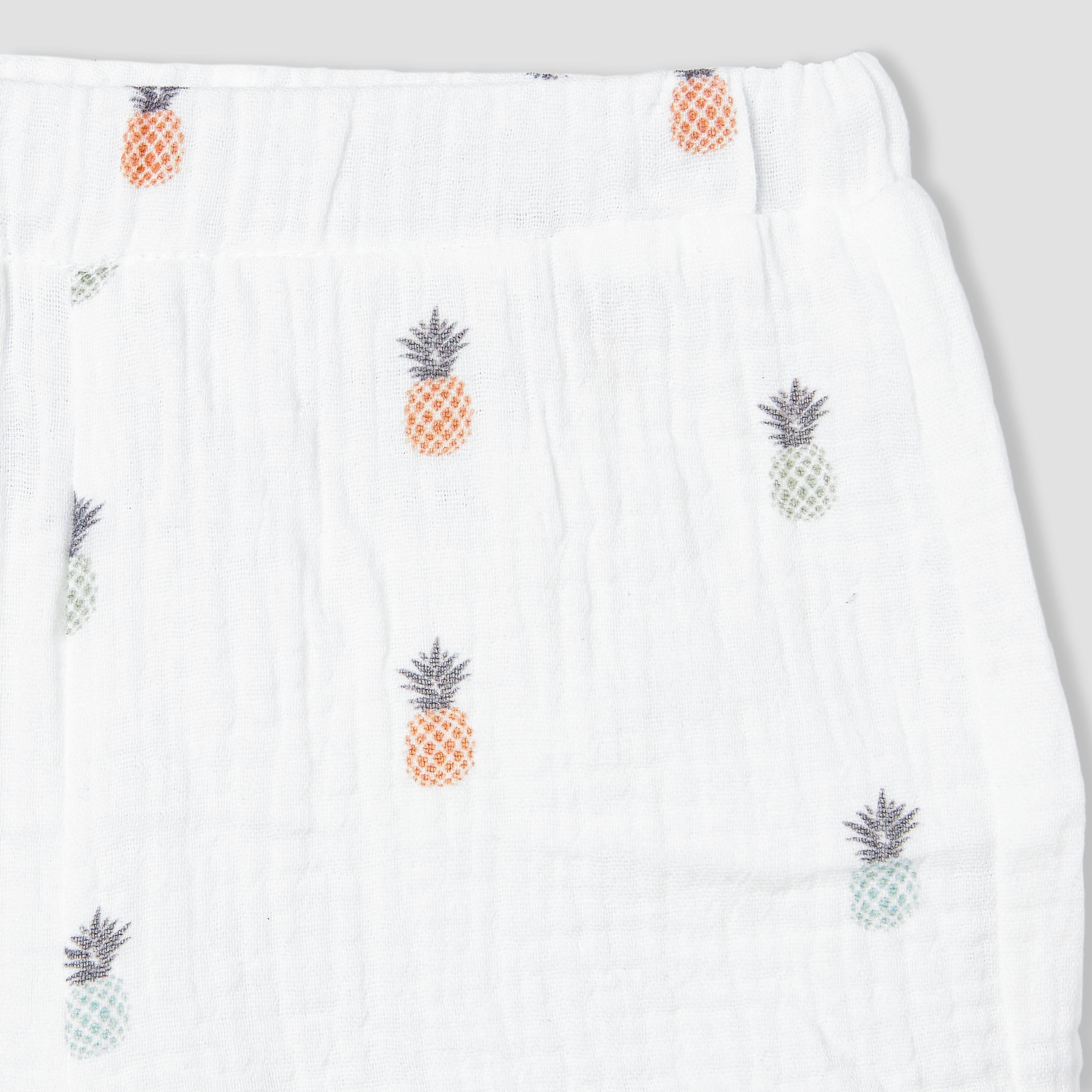 Juniors Boys Shirt and Shorts Set with Pineapple Print - Cotton - Short Sleeves - Collar-baby-boys-clothing-setsandcoords-image-6