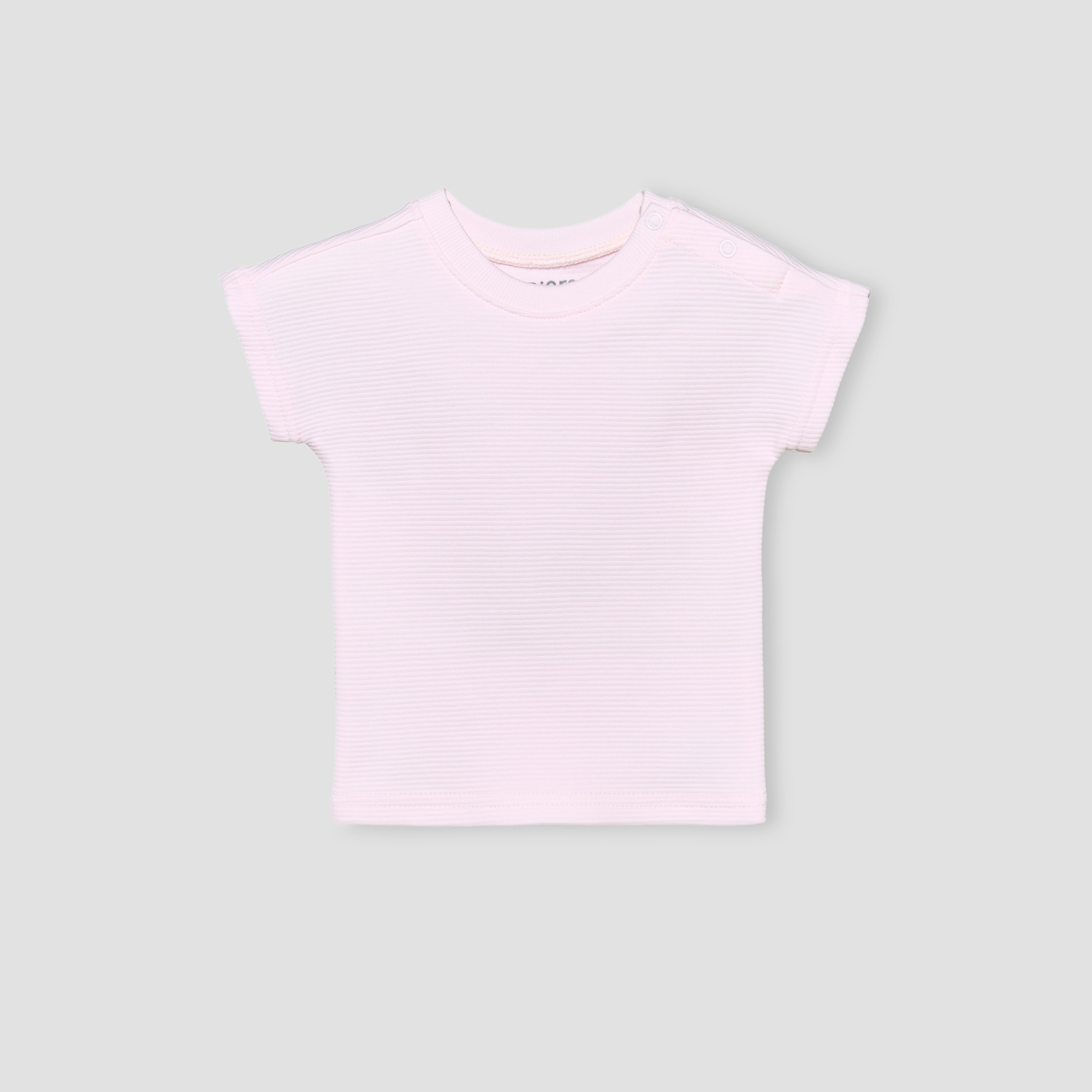 طقم شورت بخصر مطاطي ورباط وتيشيرت برقبة ضيقة وأكمام قصيرة من جونيورز-baby-girls-clothing-setsandcoords-image-3
