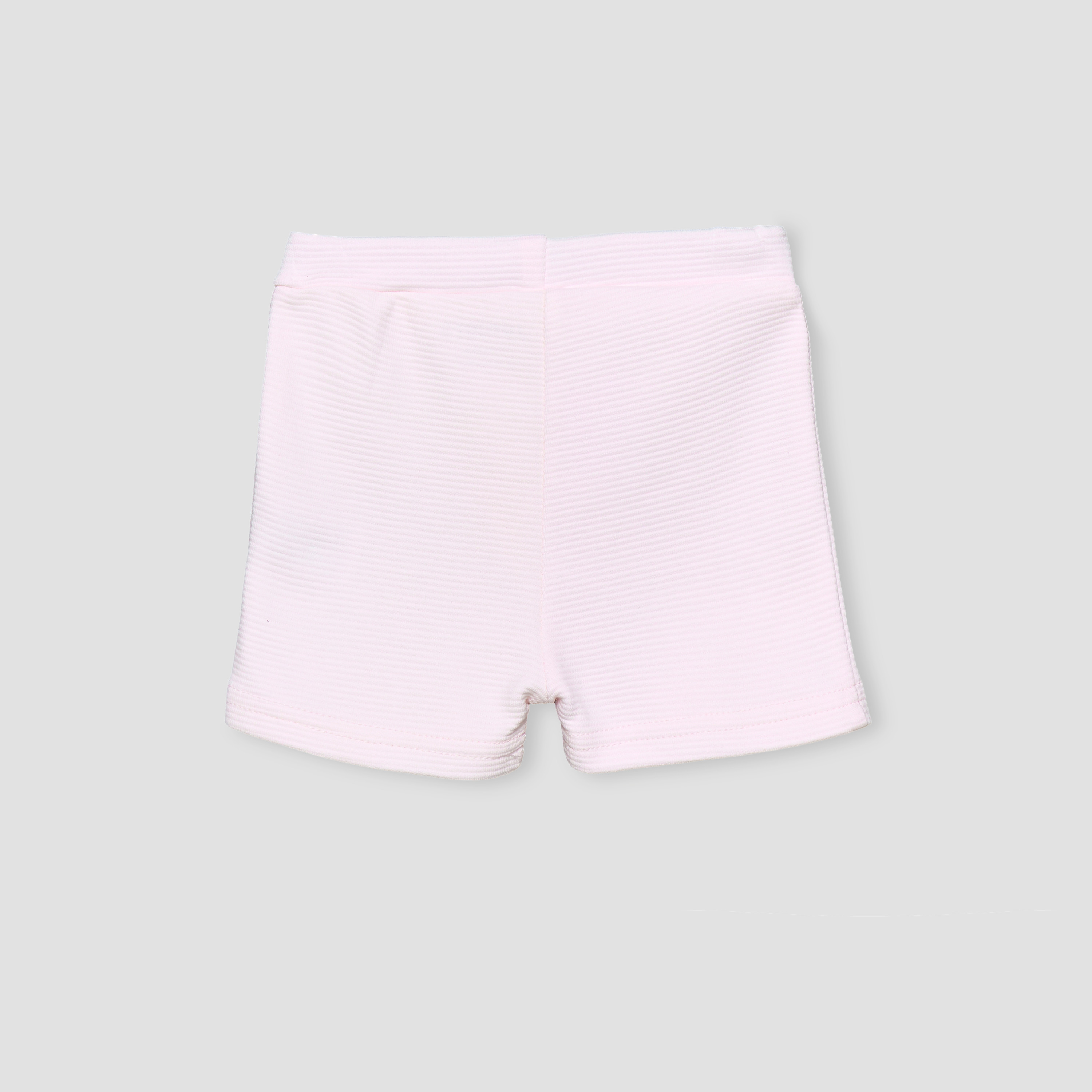 طقم شورت بخصر مطاطي ورباط وتيشيرت برقبة ضيقة وأكمام قصيرة من جونيورز-baby-girls-clothing-setsandcoords-image-6