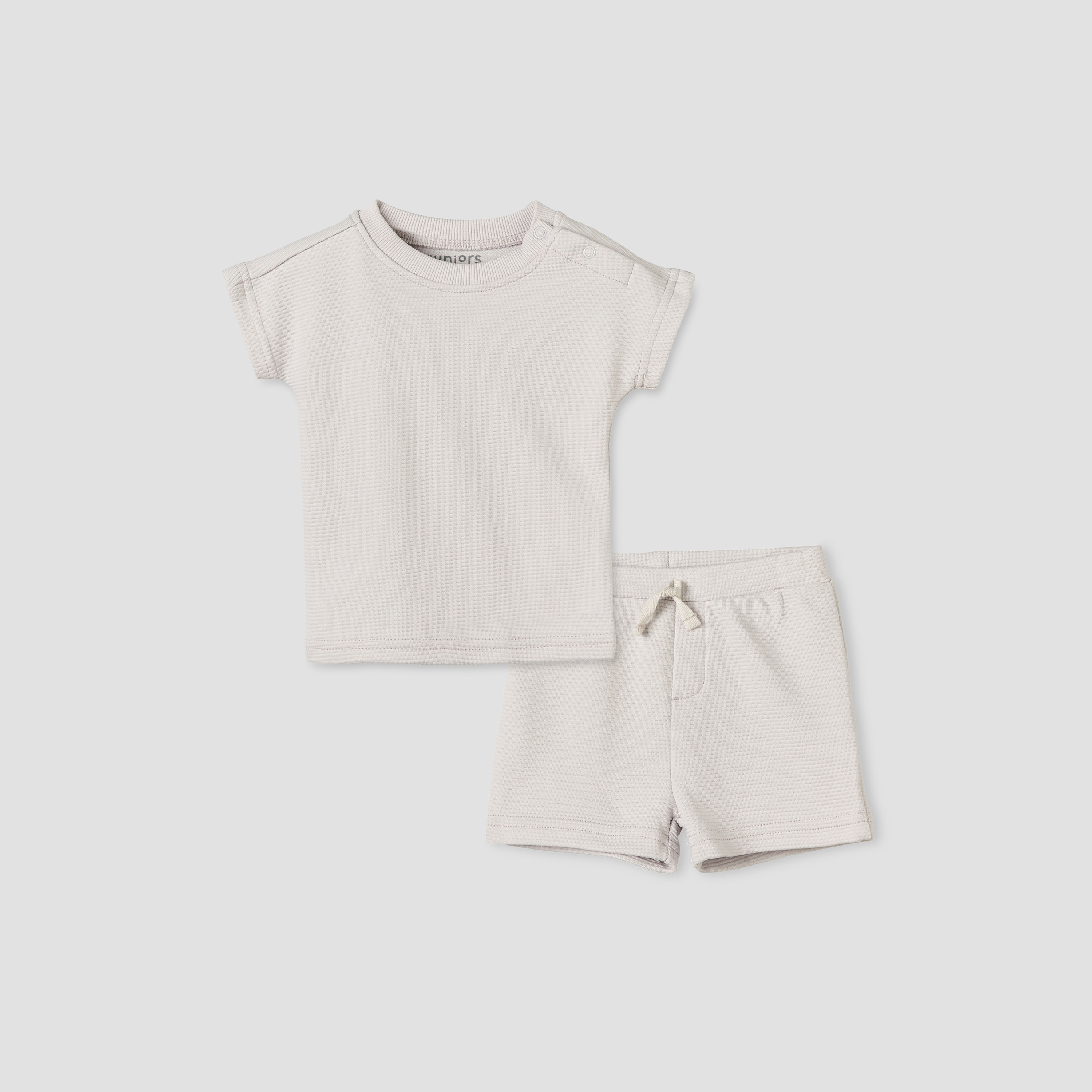 Juniors Crew Neck Short Sleeves T-shirt and Shorts Set with Elasticated Drawstring Closure-baby-boys-clothing-setsandcoords-image-1