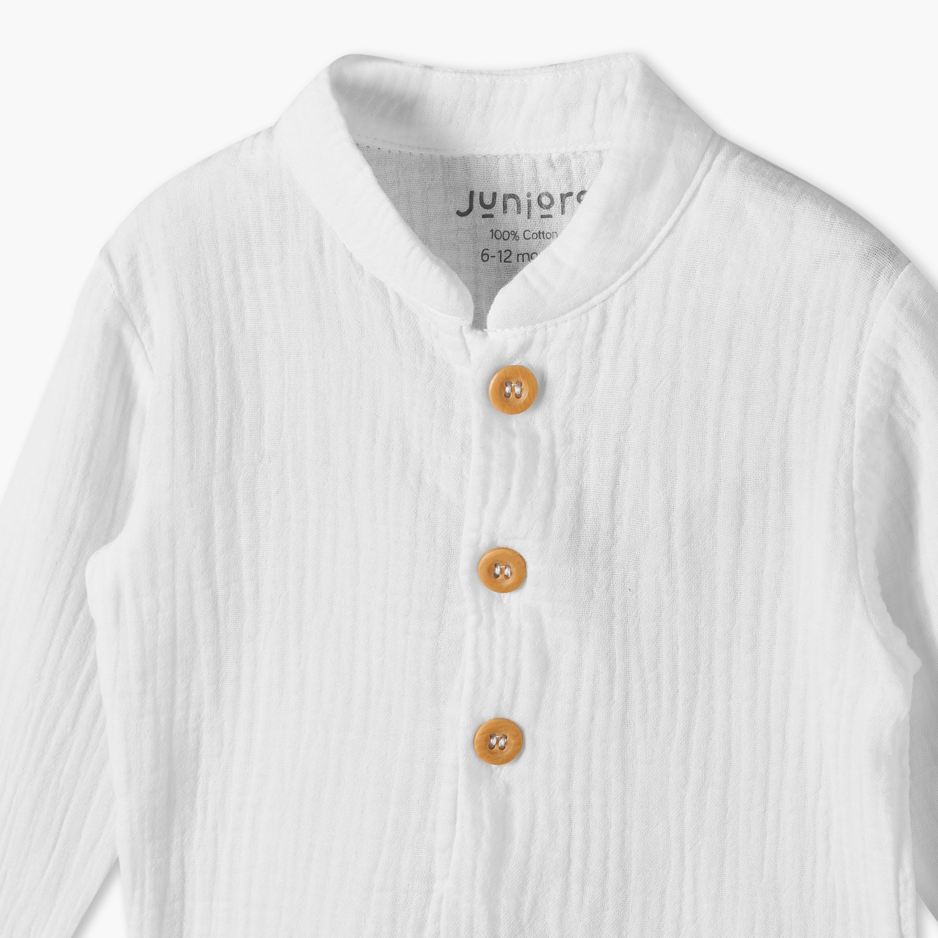Juniors Cotton Mandarin Collar Long Sleeves Pyjama Set with Textured Design-baby-boys-clothing-nightwear-pyjamasets-image-6