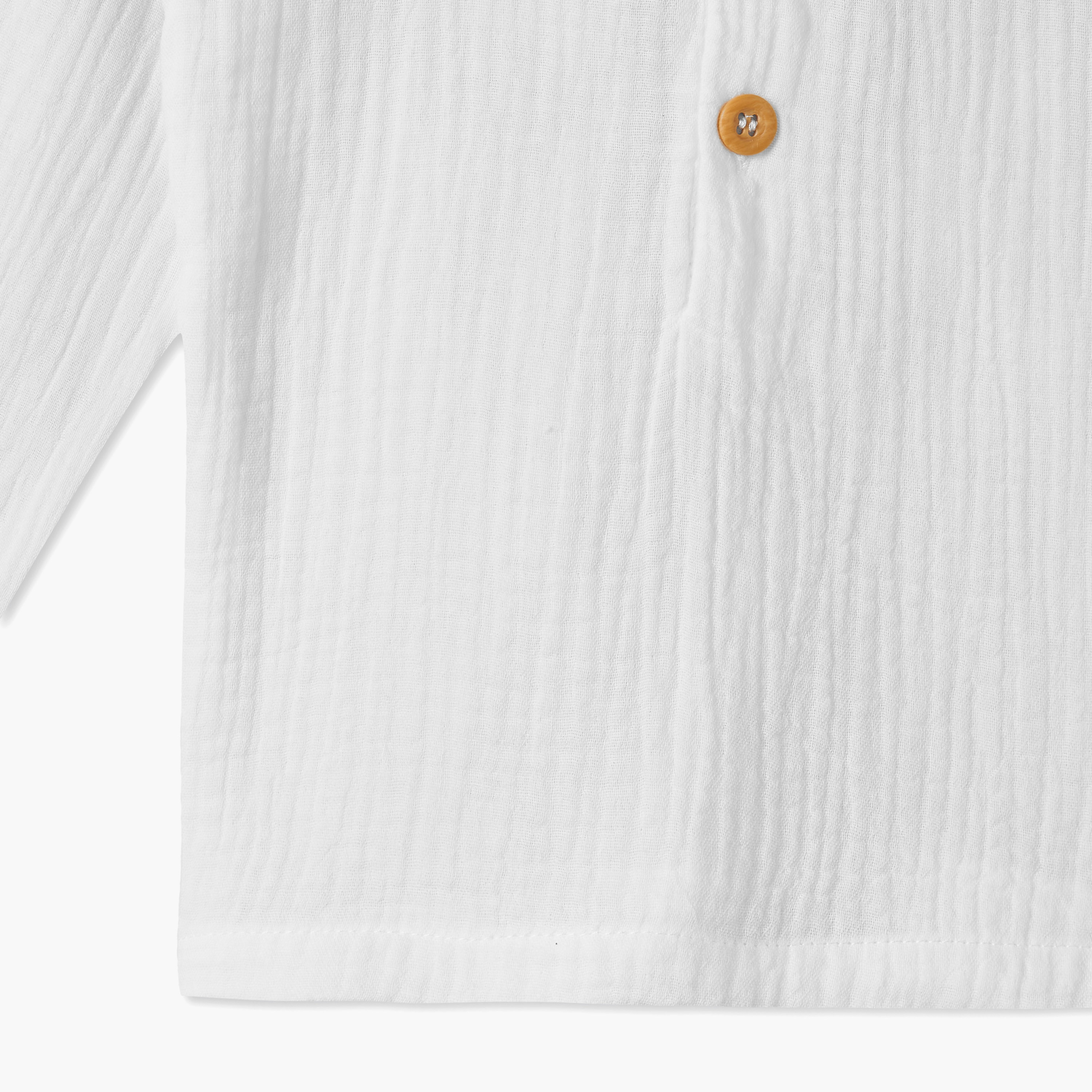 Juniors Cotton Mandarin Collar Long Sleeves Pyjama Set with Textured Design-baby-boys-clothing-nightwear-pyjamasets-image-7