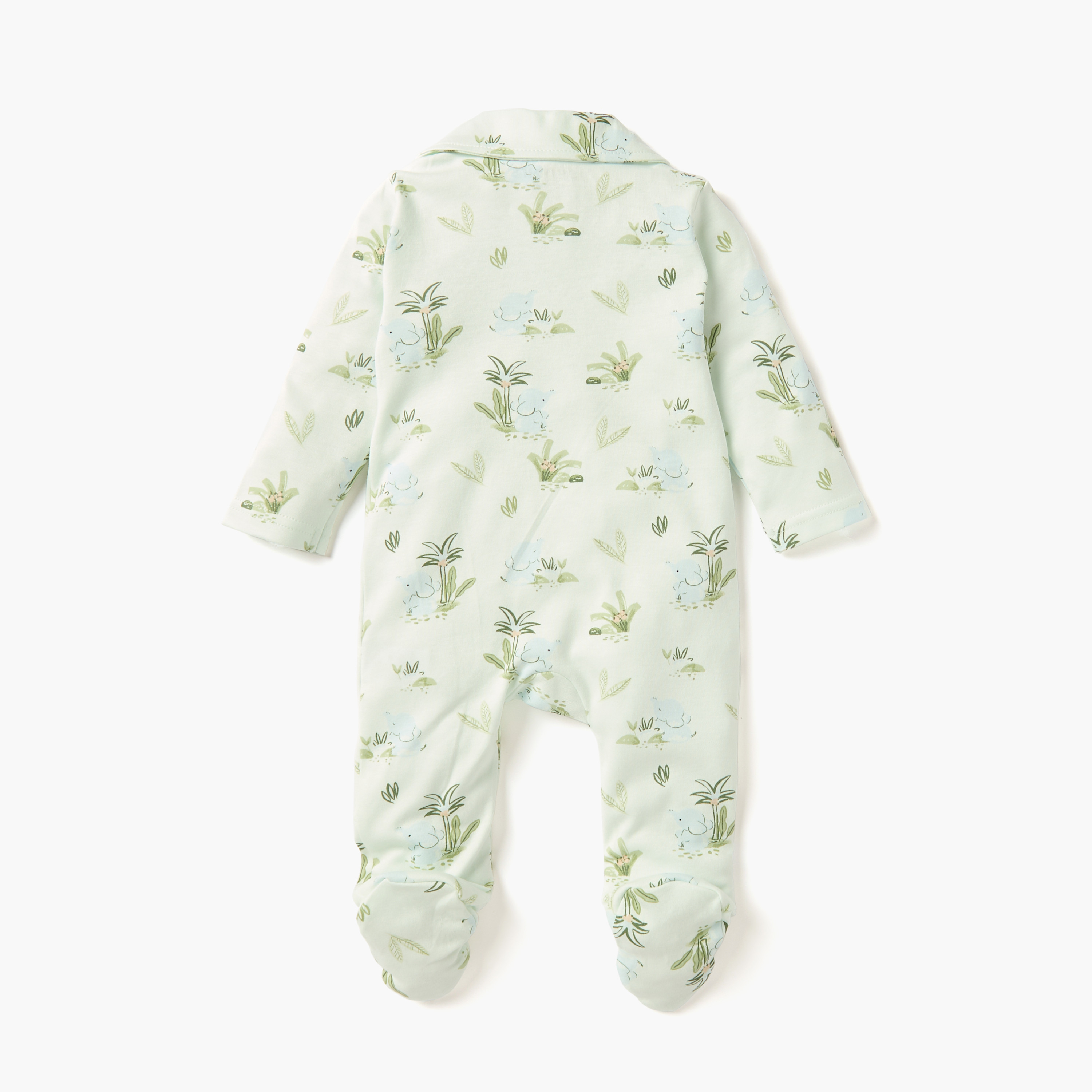 Juniors All-Over Print Sleepsuit with Collar and Long Sleeves-baby-boys-clothing-nightwear-sleepsuits-image-2