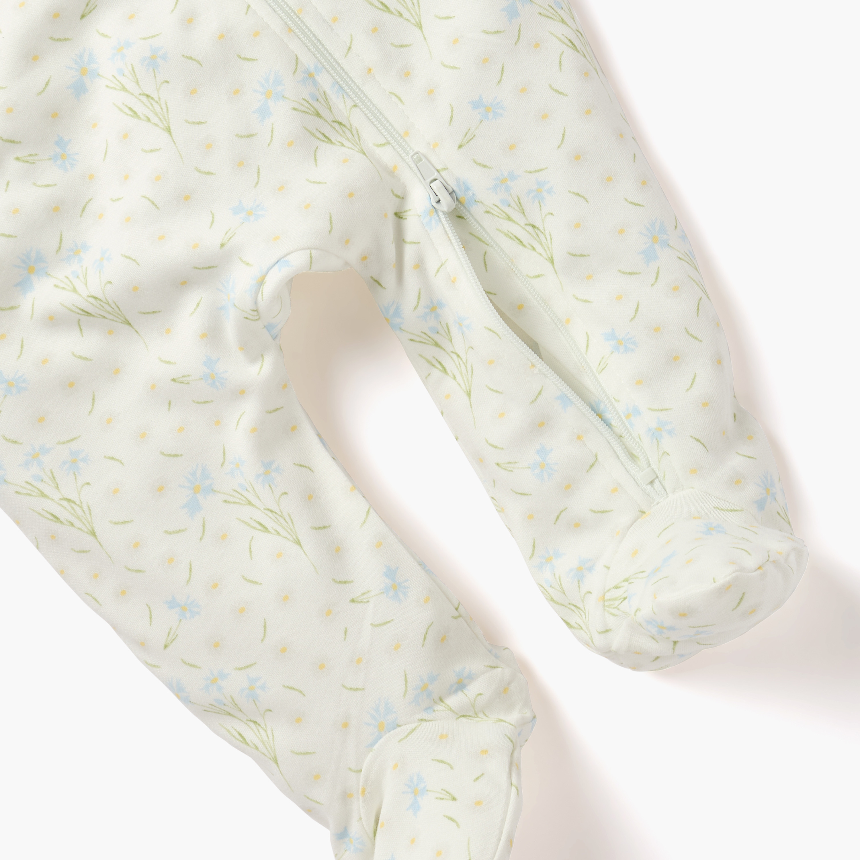 Juniors Printed Sleepsuit with Collar and Zip Closure-baby-girls-clothing-nightwear-sleepsuits-image-4